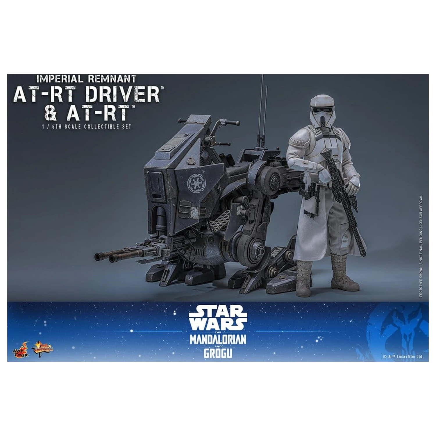 Star Wars: The Mandalorian & Grogu Movie Masterpiece 1/6 Imperial Remnant AT-RT Driver & AT-RT akciófigura csomag 60 cm termékfotó