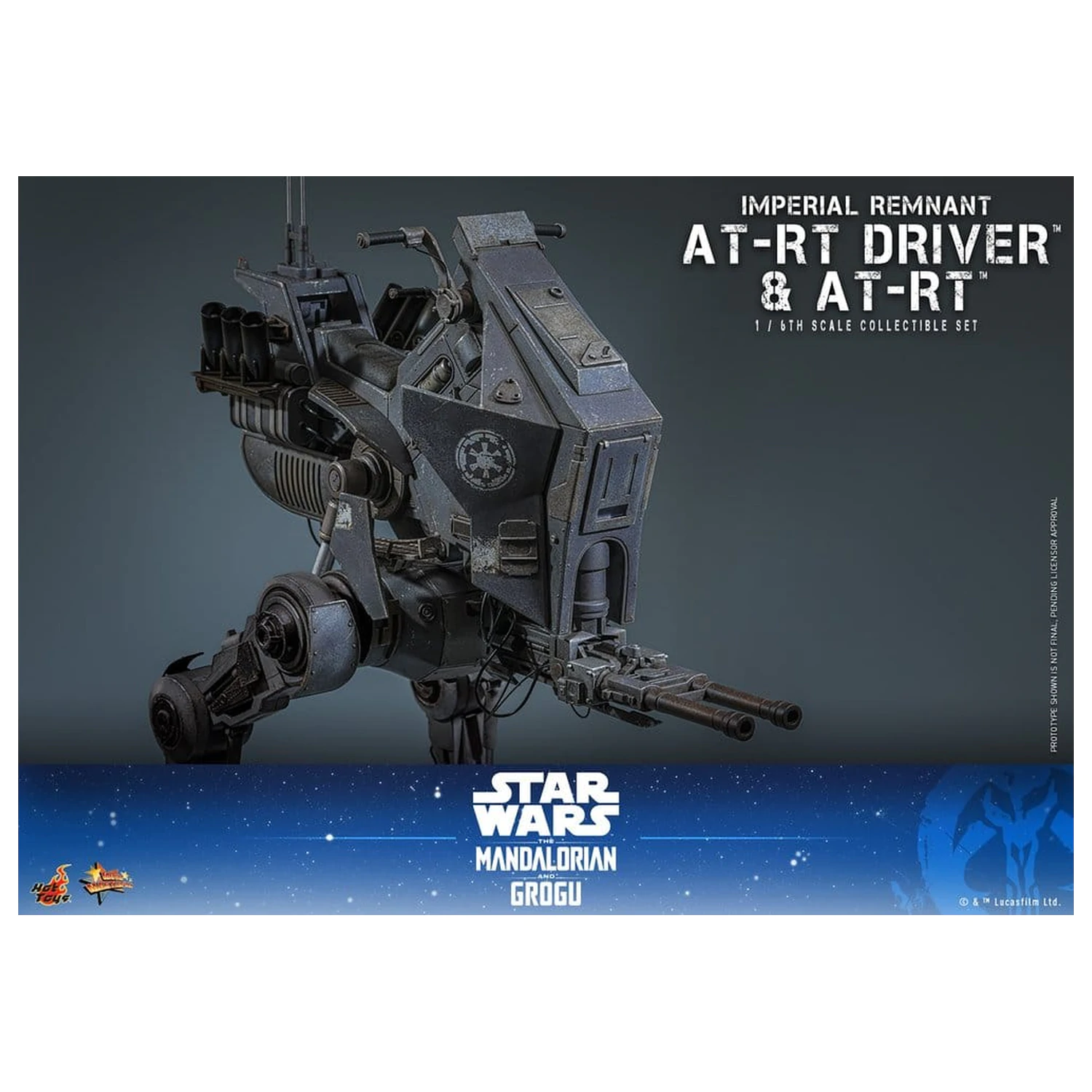 Star Wars: The Mandalorian & Grogu Movie Masterpiece 1/6 Imperial Remnant AT-RT Driver & AT-RT akciófigura csomag 60 cm termékfotó