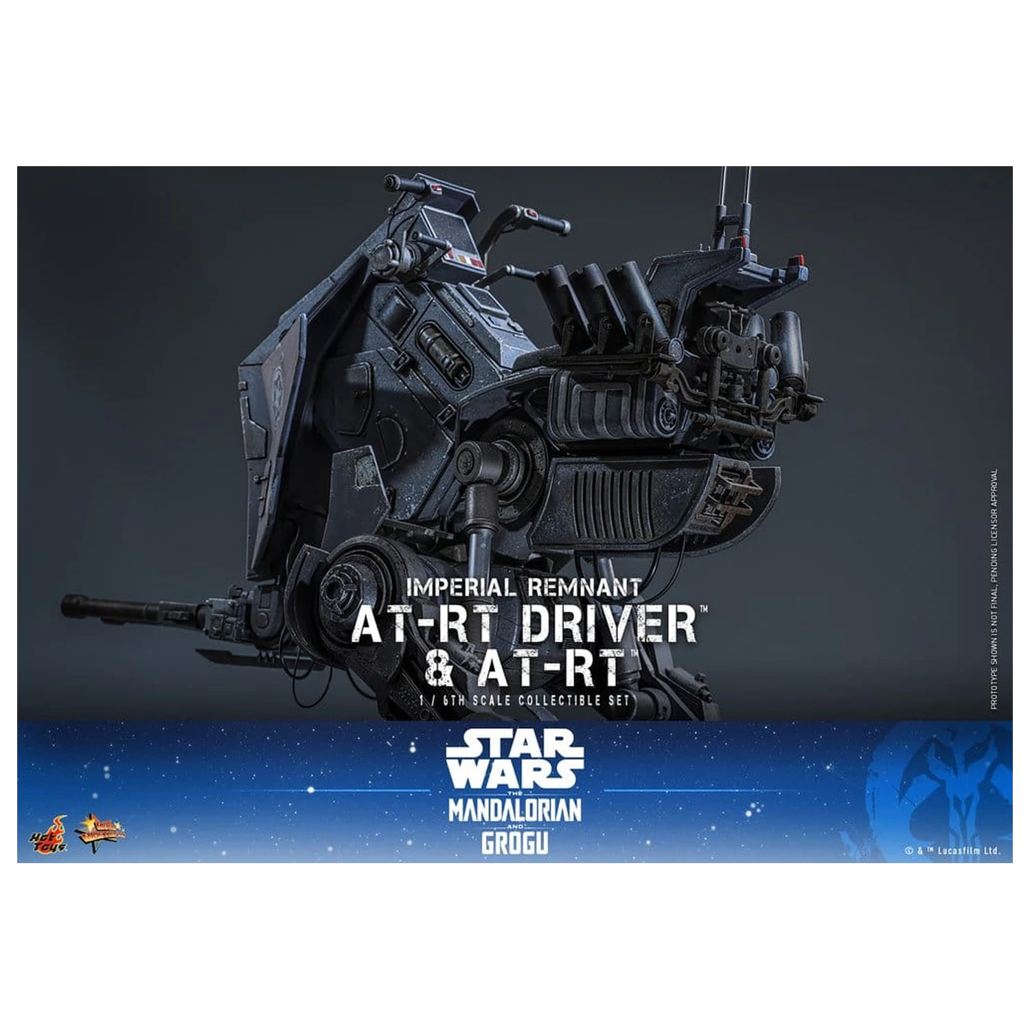 Star Wars: The Mandalorian & Grogu Movie Masterpiece 1/6 Imperial Remnant AT-RT Driver & AT-RT akciófigura csomag 60 cm termékfotó