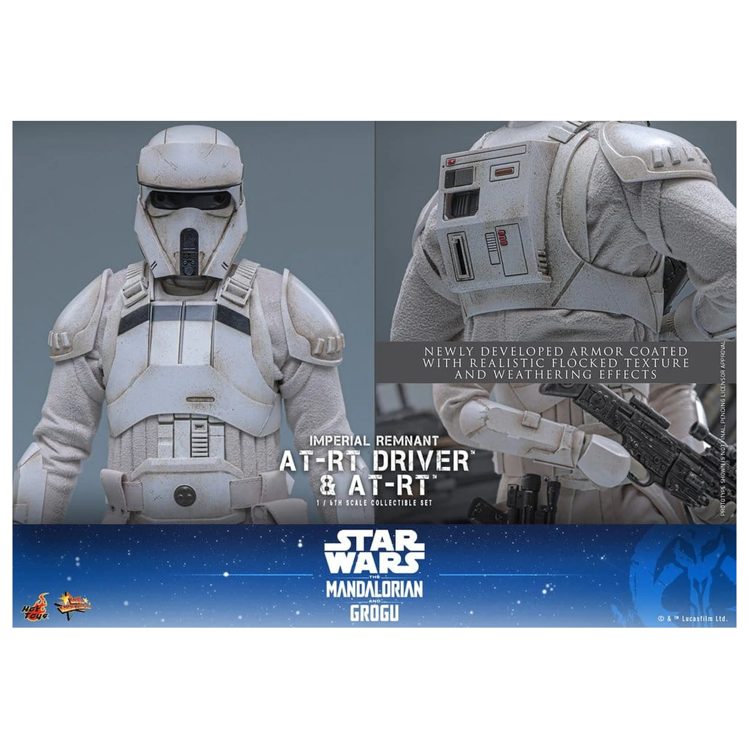 Star Wars: The Mandalorian & Grogu Movie Masterpiece 1/6 Imperial Remnant AT-RT Driver & AT-RT akciófigura csomag 60 cm termékfotó