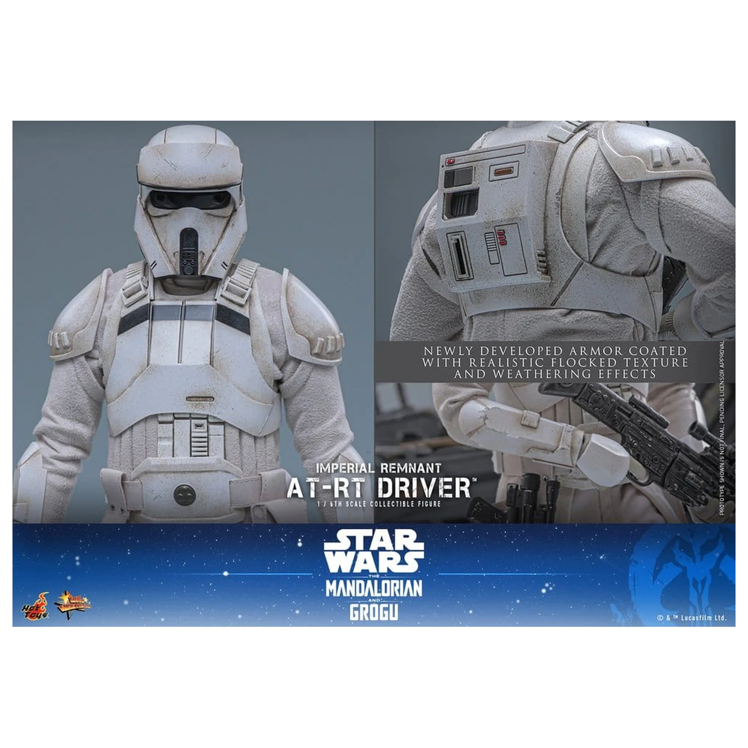 Star Wars: The Mandalorian & Grogu Movie Masterpiece 1/6 Imperial Remnant AT-RT Driver & AT-RT akciófigura csomag 60 cm termékfotó