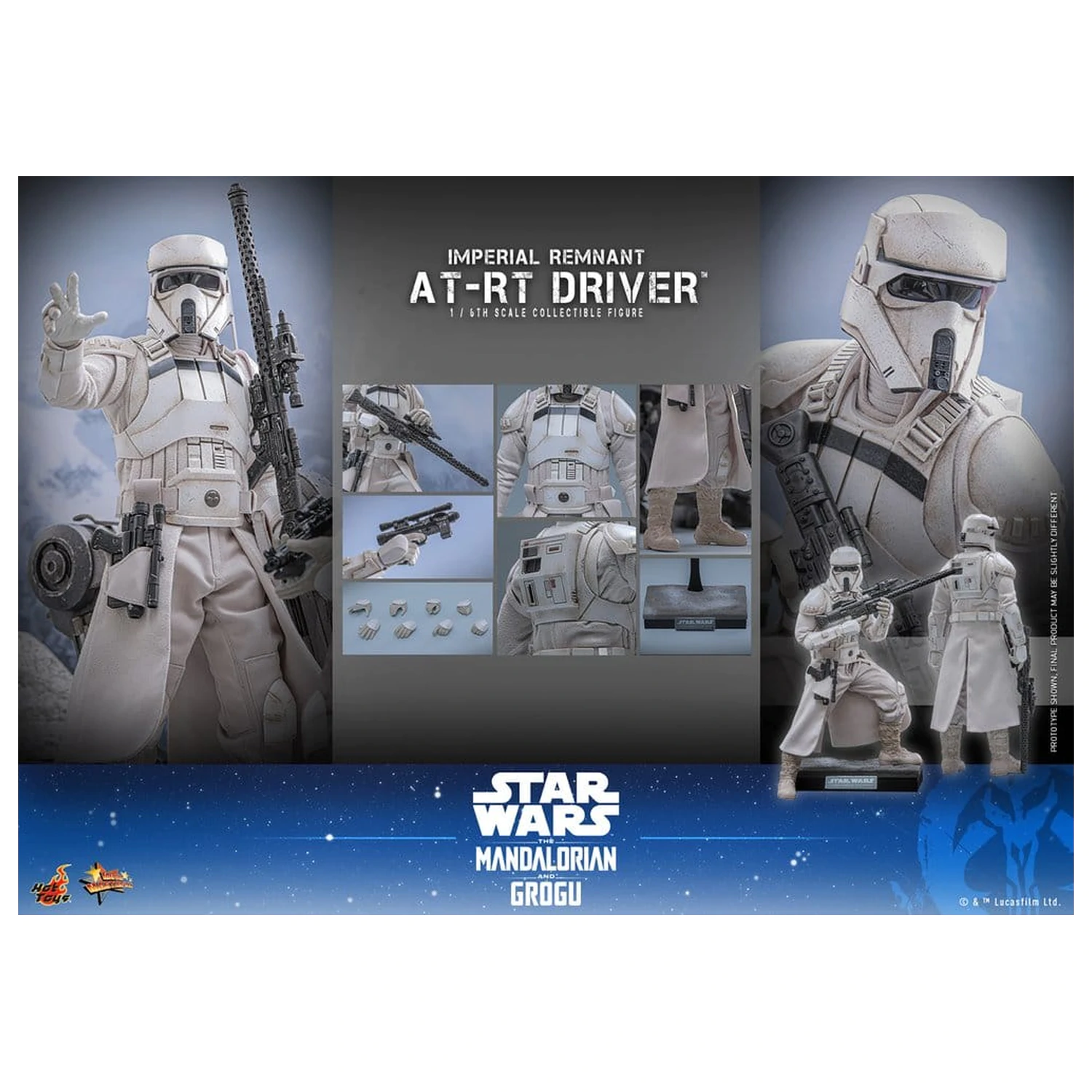 Star Wars: The Mandalorian & Grogu Movie Masterpiece 1/6 Imperial Remnant AT-RT Driver & AT-RT akciófigura csomag 60 cm termékfotó
