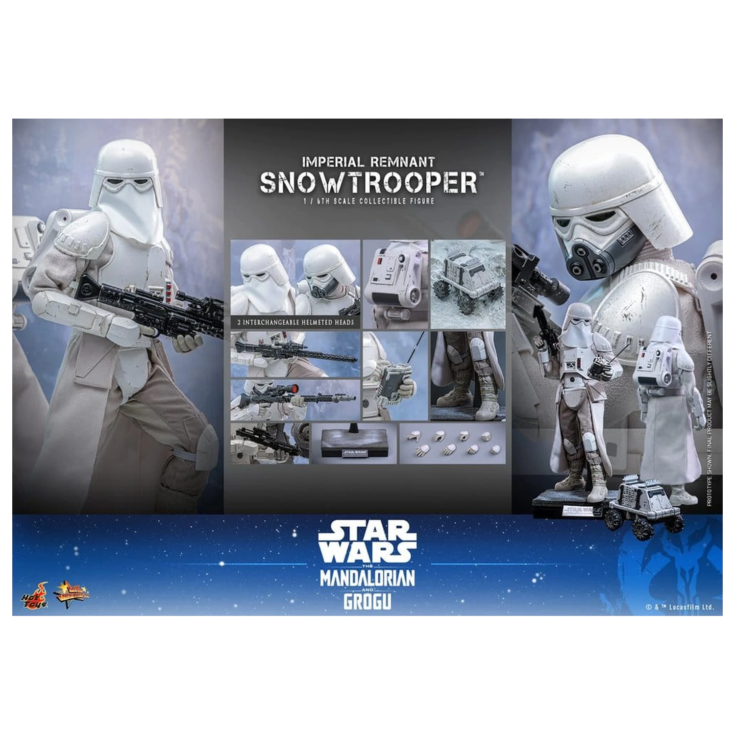 Star Wars: The Mandalorian & Grogu Movie Masterpiece 1/6 Imperial Remnant Snowtrooper akciófigura 30 cm termékfotó