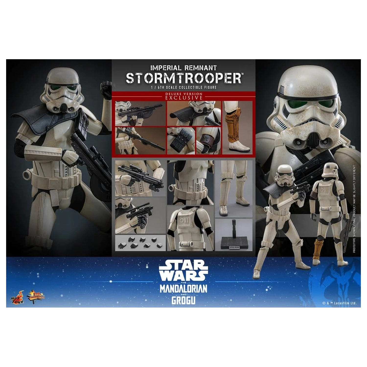 Star Wars: The Mandalorian & Grogu Movie Masterpiece 1/6 Imperial Remnant Stormtrooper (Deluxe Version) akciófigura 30 cm termékfotó