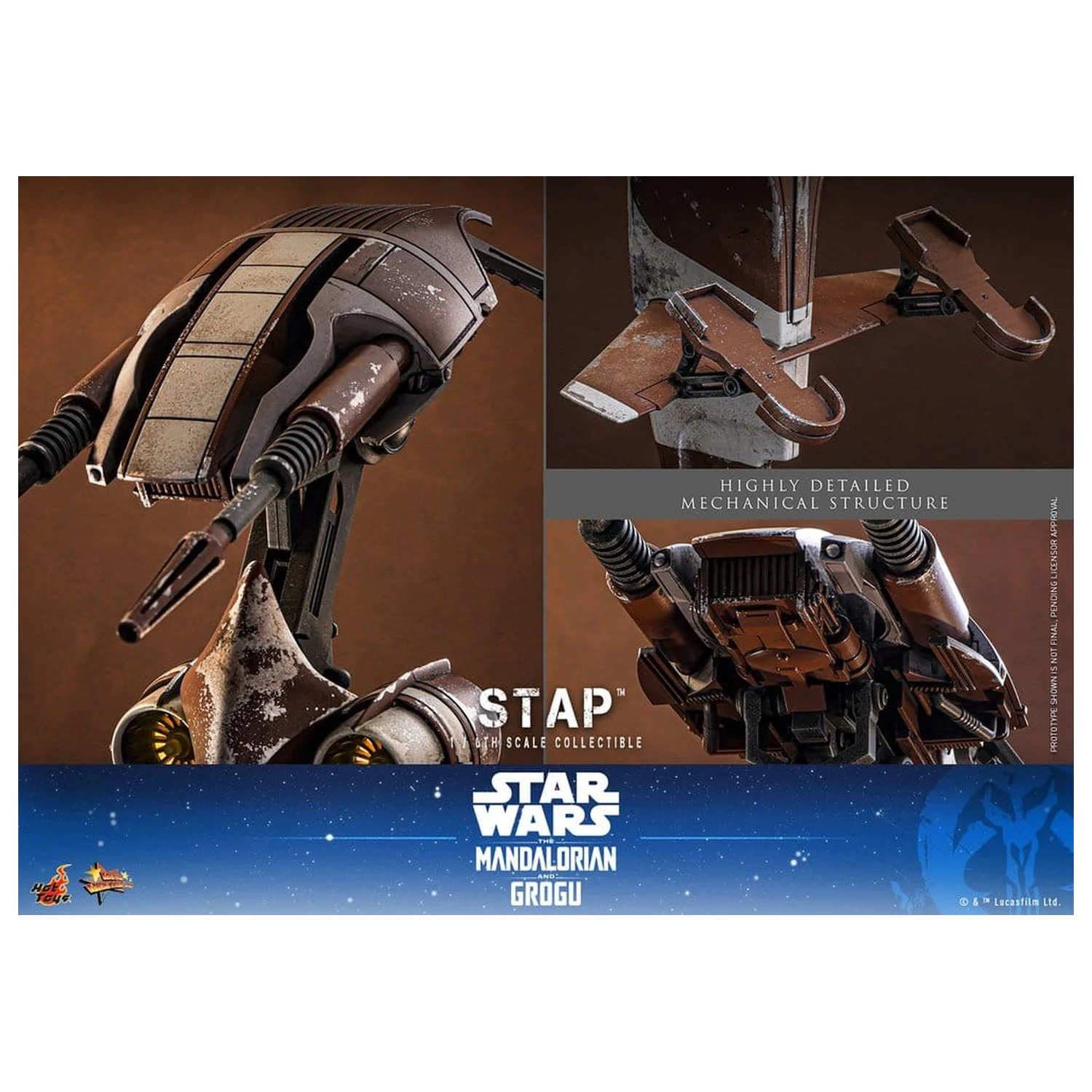 Star Wars: The Mandalorian & Grogu Movie Masterpiece 1/6 STAP figura kiegészítő 32 cm termékfotó