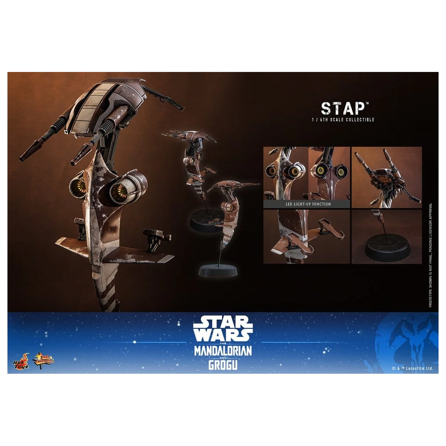 Star Wars: The Mandalorian & Grogu Movie Masterpiece 1/6 STAP figura kiegészítő 32 cm termékfotó