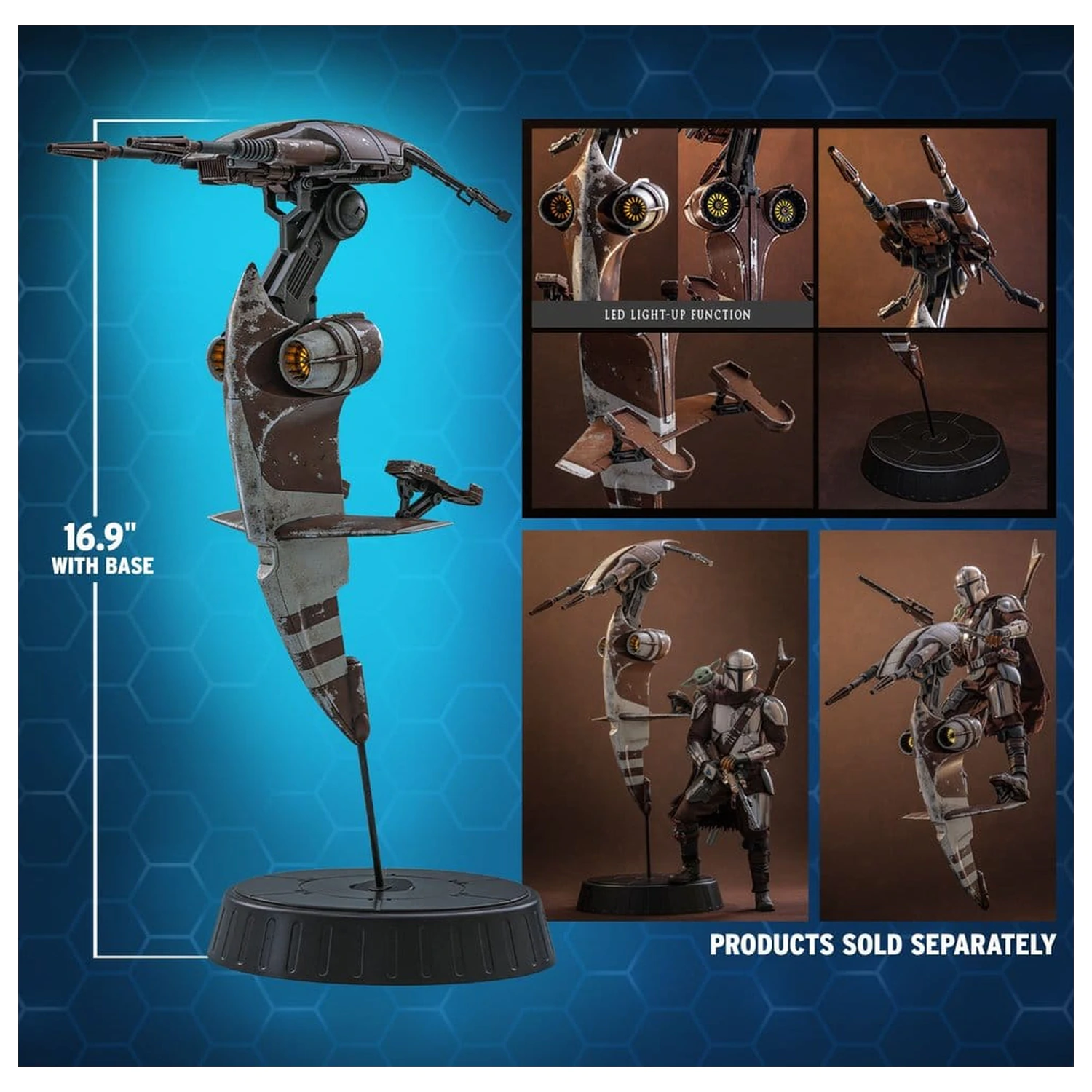 Star Wars: The Mandalorian & Grogu Movie Masterpiece 1/6 STAP figura kiegészítő 32 cm termékfotó