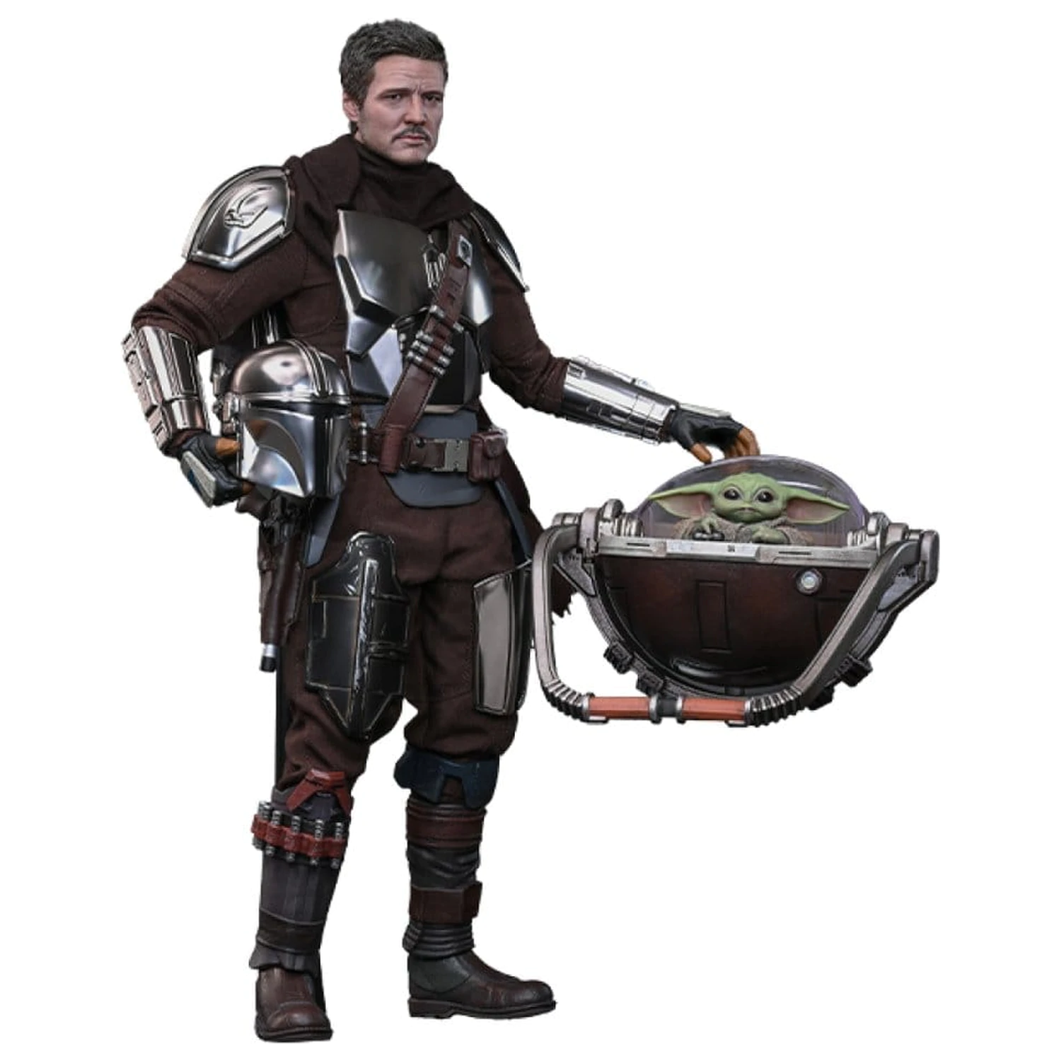 Star Wars: The Mandalorian & Grogu Movie Masterpiece 1/6 The Mandalorian and Grogu (Deluxe Version) akciófigura 31 cm termékfotó