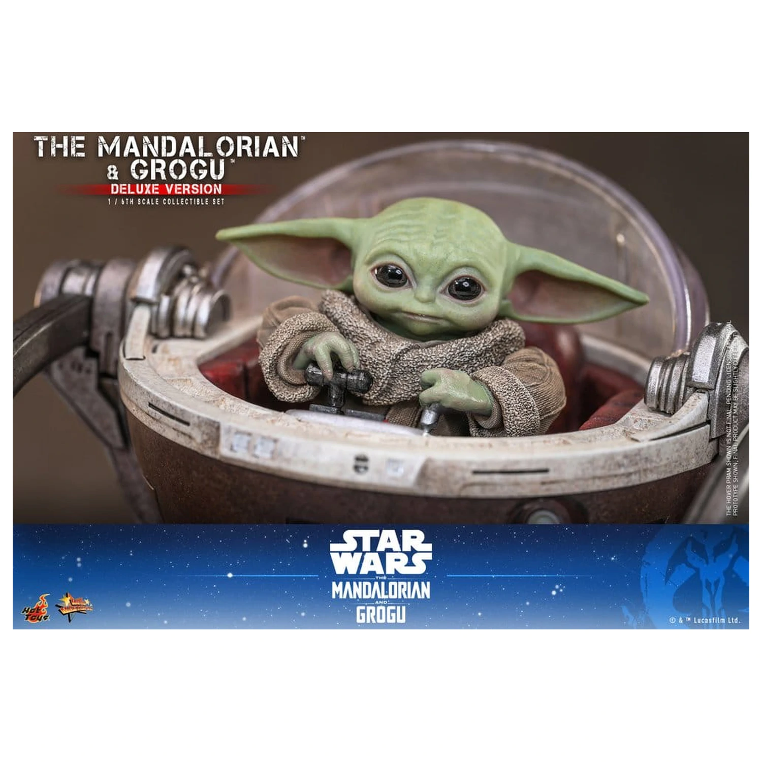 Star Wars: The Mandalorian & Grogu Movie Masterpiece 1/6 The Mandalorian and Grogu (Deluxe Version) akciófigura 31 cm termékfotó