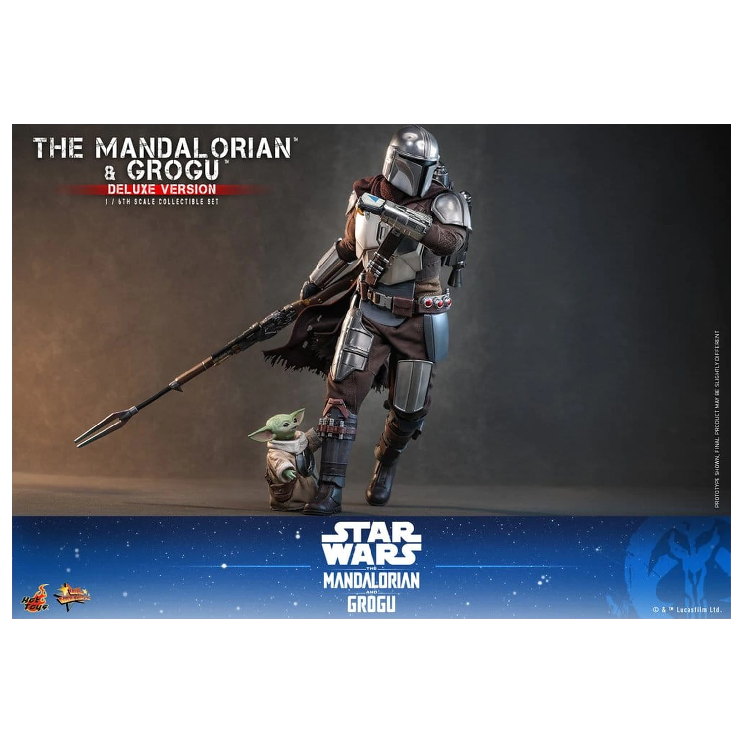 Star Wars: The Mandalorian & Grogu Movie Masterpiece 1/6 The Mandalorian and Grogu (Deluxe Version) akciófigura 31 cm termékfotó