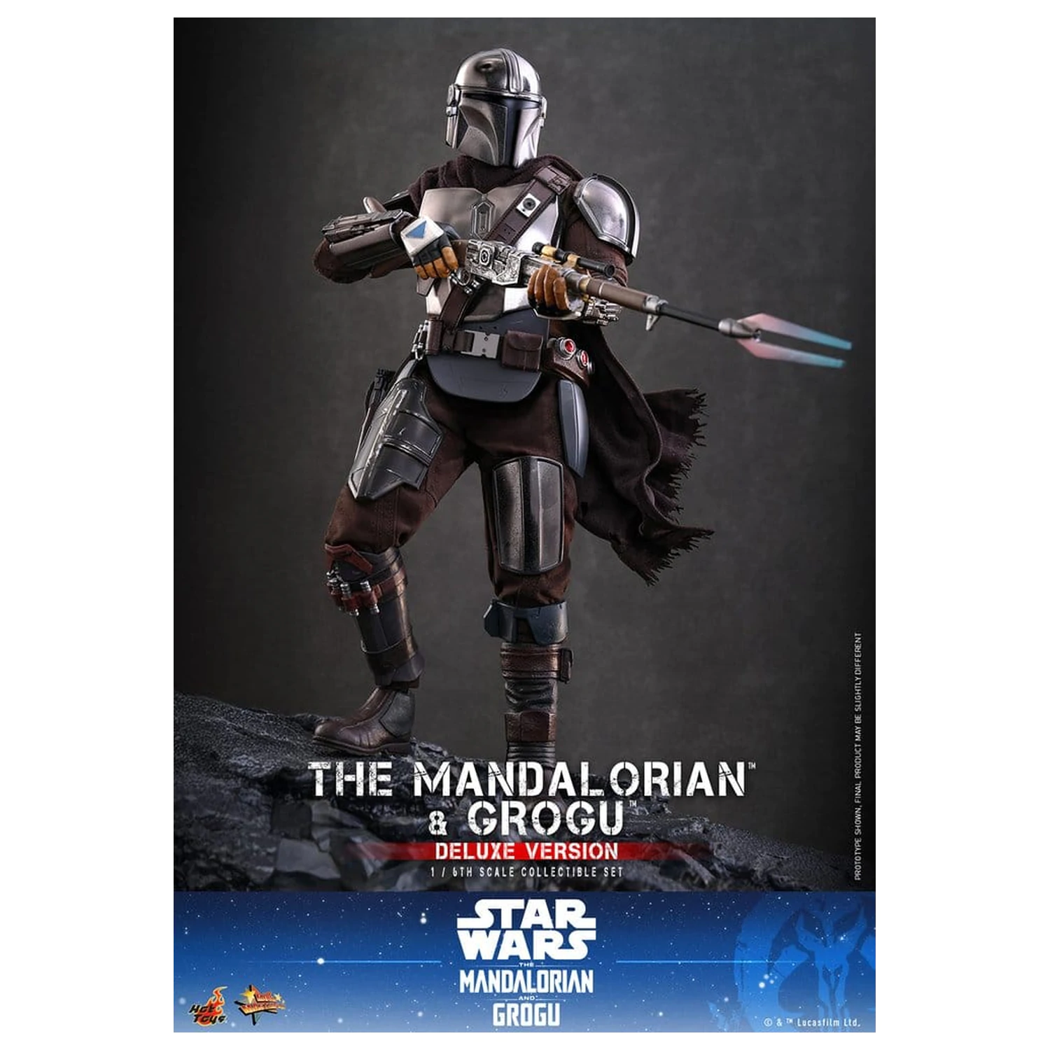 Star Wars: The Mandalorian & Grogu Movie Masterpiece 1/6 The Mandalorian and Grogu (Deluxe Version) akciófigura 31 cm termékfotó