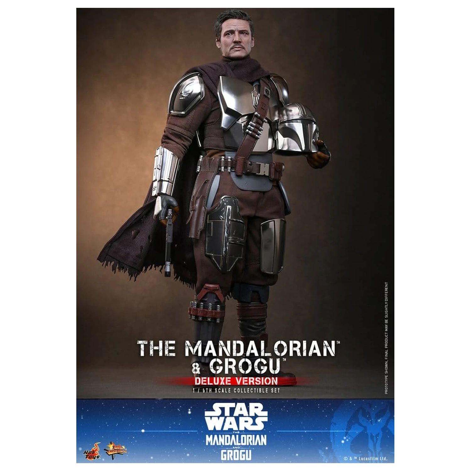 Star Wars: The Mandalorian & Grogu Movie Masterpiece 1/6 The Mandalorian and Grogu (Deluxe Version) akciófigura 31 cm termékfotó