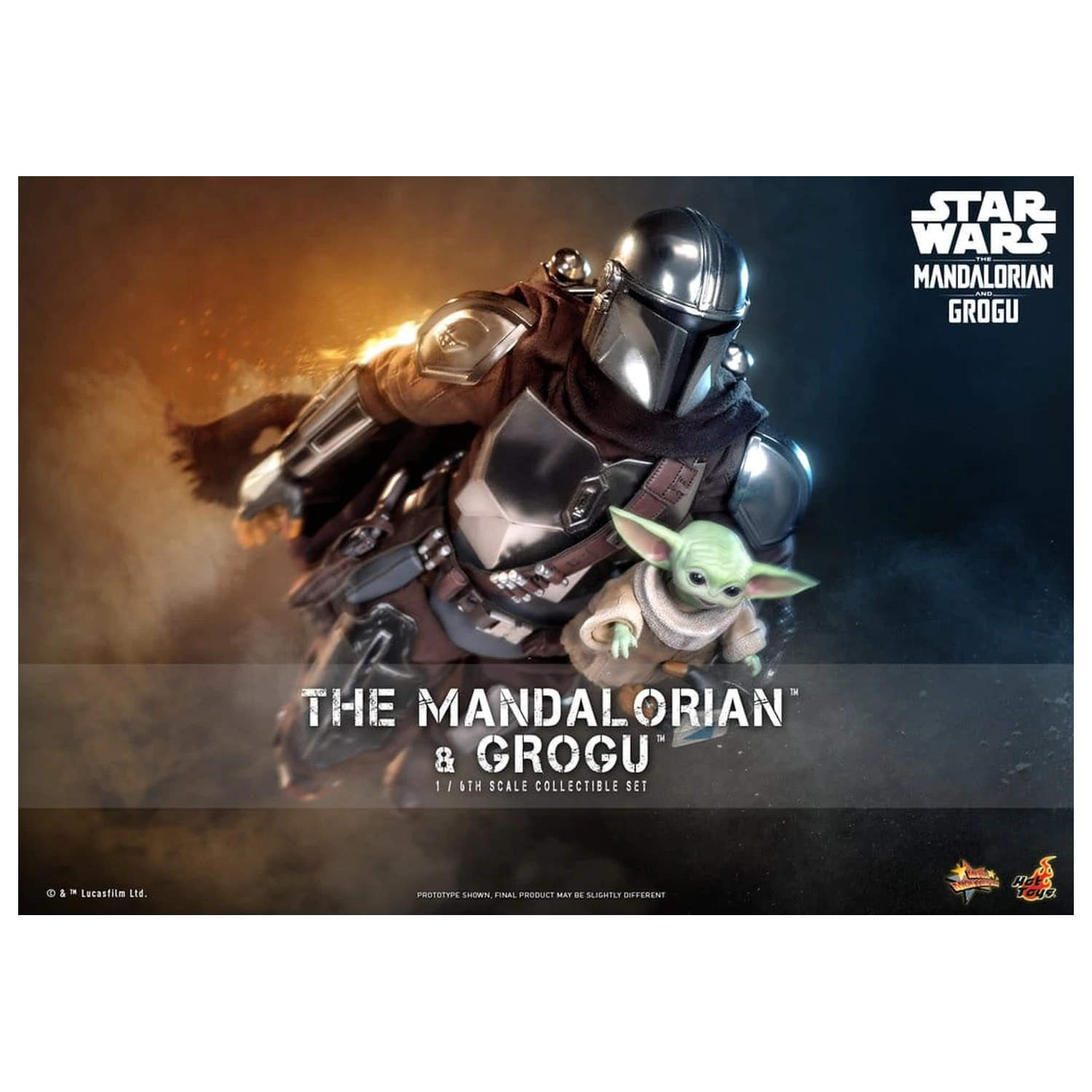 Star Wars: The Mandalorian & Grogu Movie Masterpiece akciófigura 1/6 The Mandalorian and Grogu 31 cm termékfotó