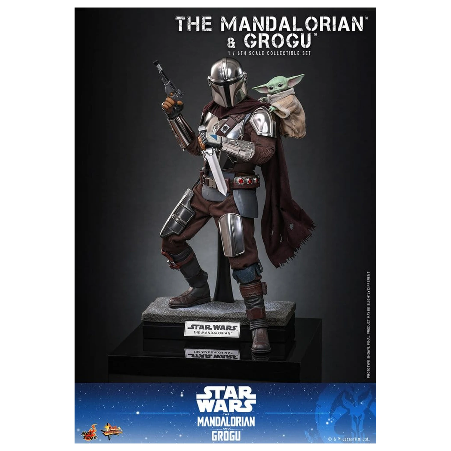 Star Wars: The Mandalorian & Grogu Movie Masterpiece akciófigura 1/6 The Mandalorian and Grogu 31 cm termékfotó