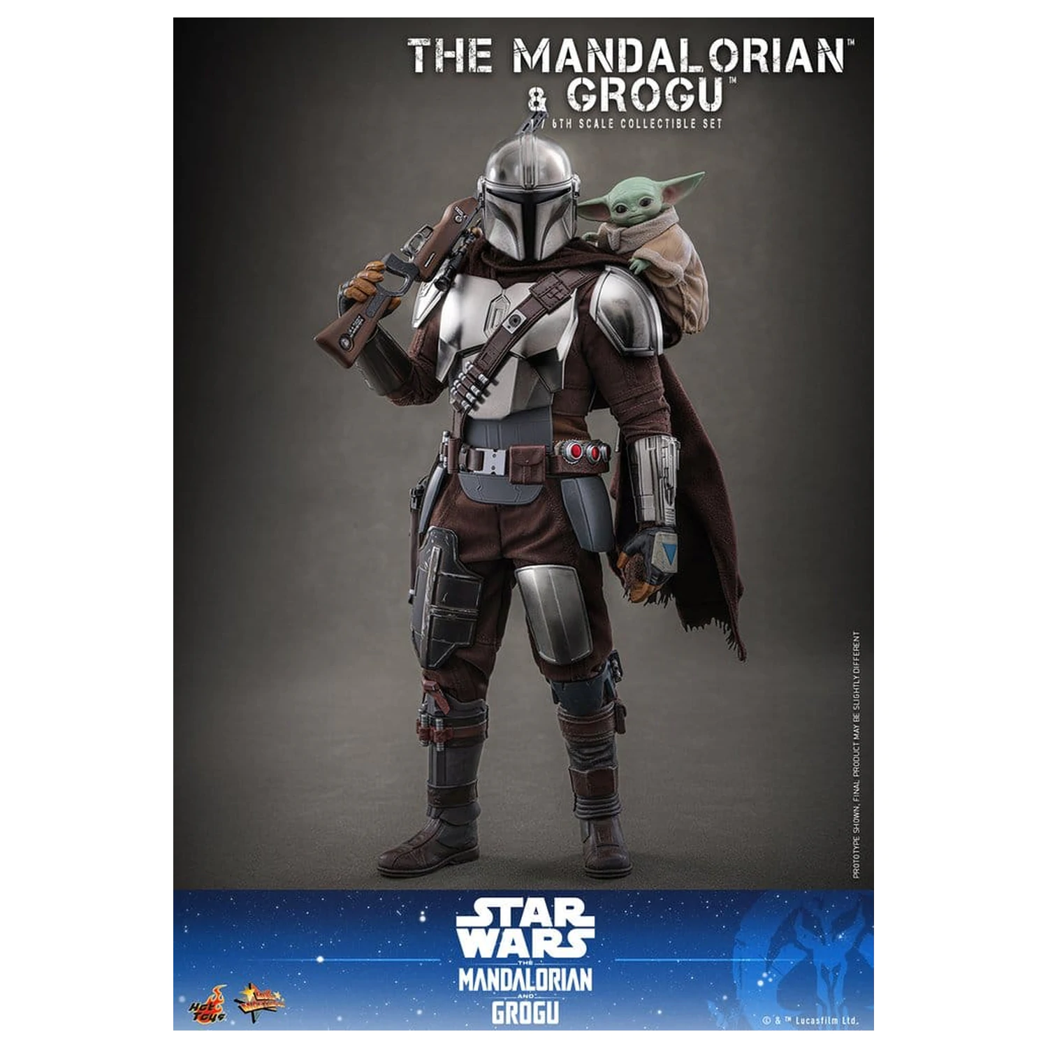 Star Wars: The Mandalorian & Grogu Movie Masterpiece akciófigura 1/6 The Mandalorian and Grogu 31 cm termékfotó