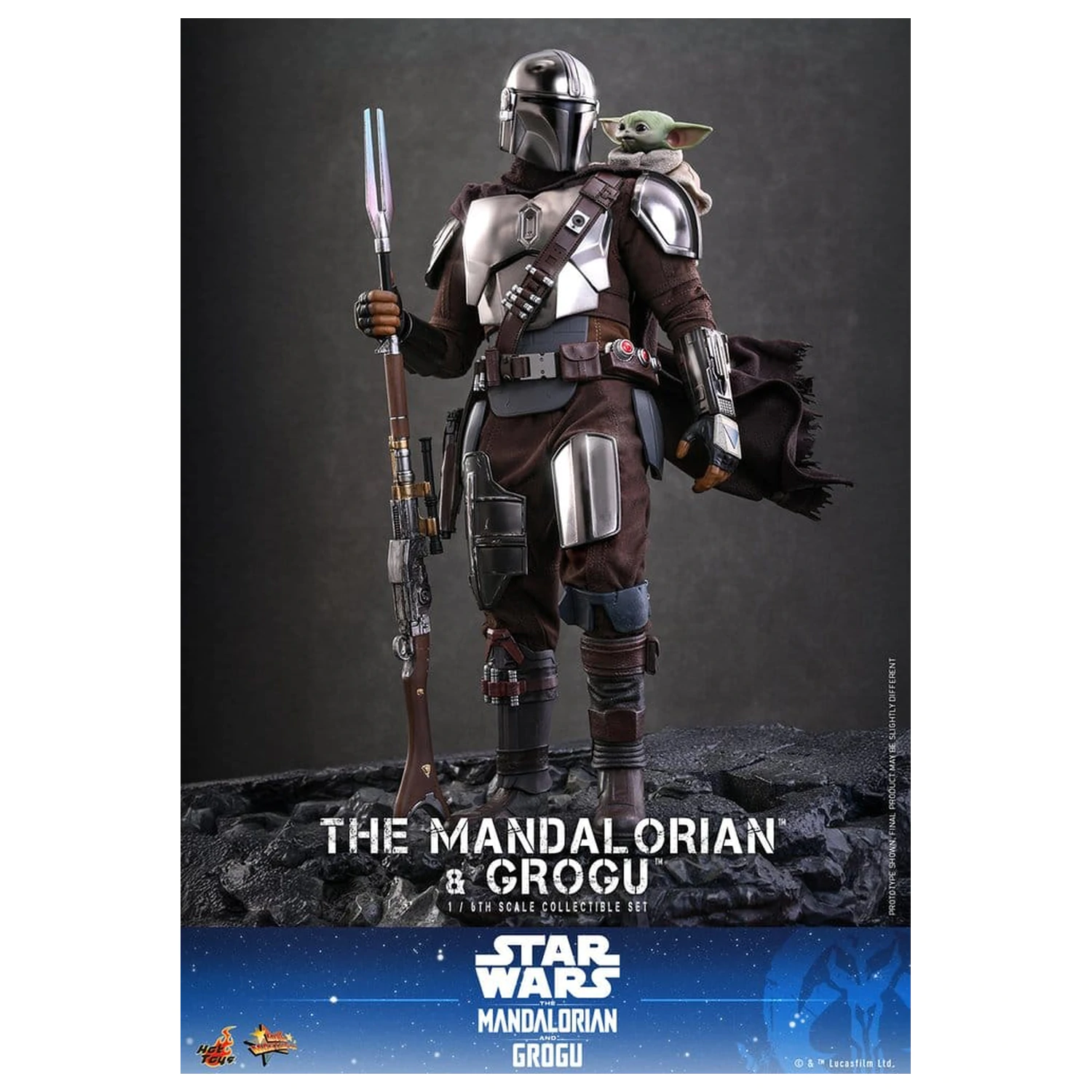 Star Wars: The Mandalorian & Grogu Movie Masterpiece akciófigura 1/6 The Mandalorian and Grogu 31 cm termékfotó