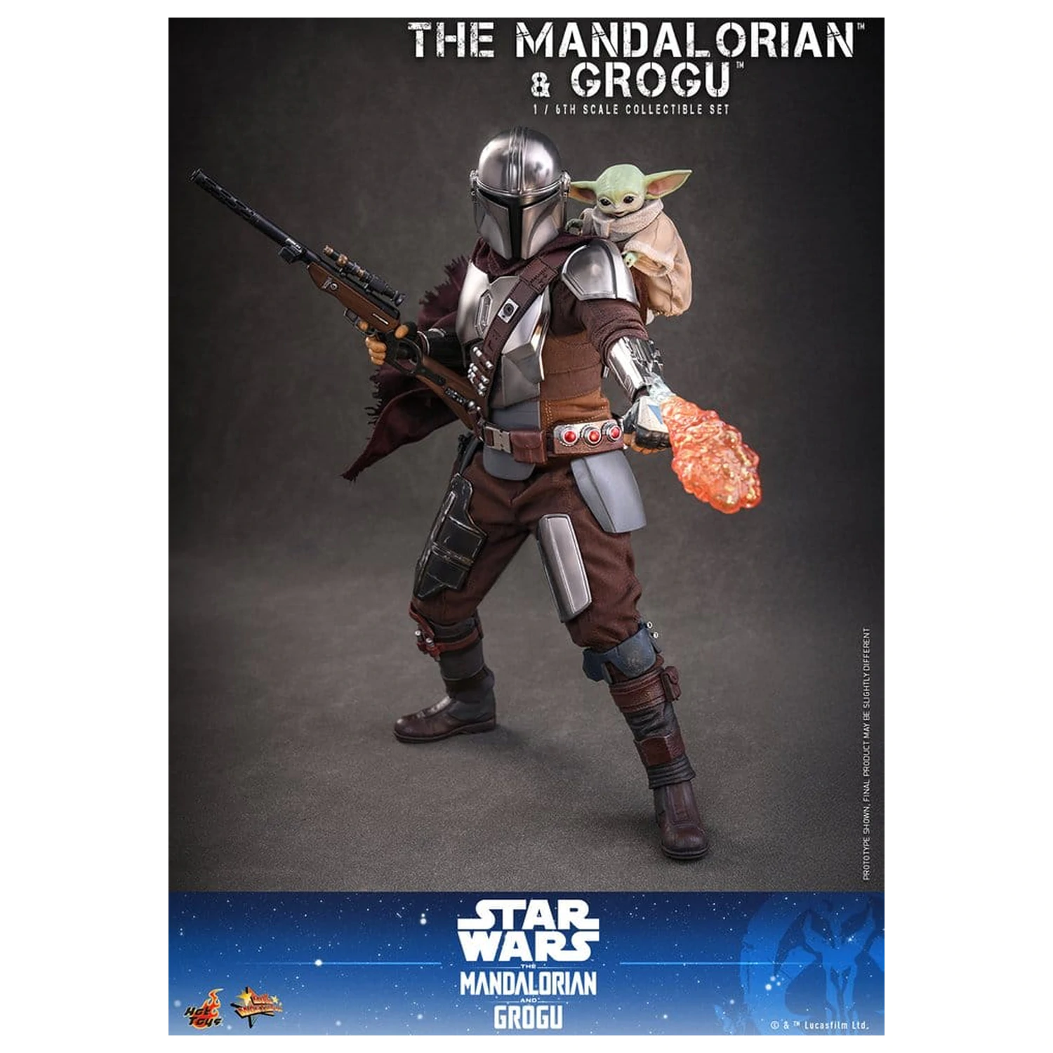Star Wars: The Mandalorian & Grogu Movie Masterpiece akciófigura 1/6 The Mandalorian and Grogu 31 cm termékfotó