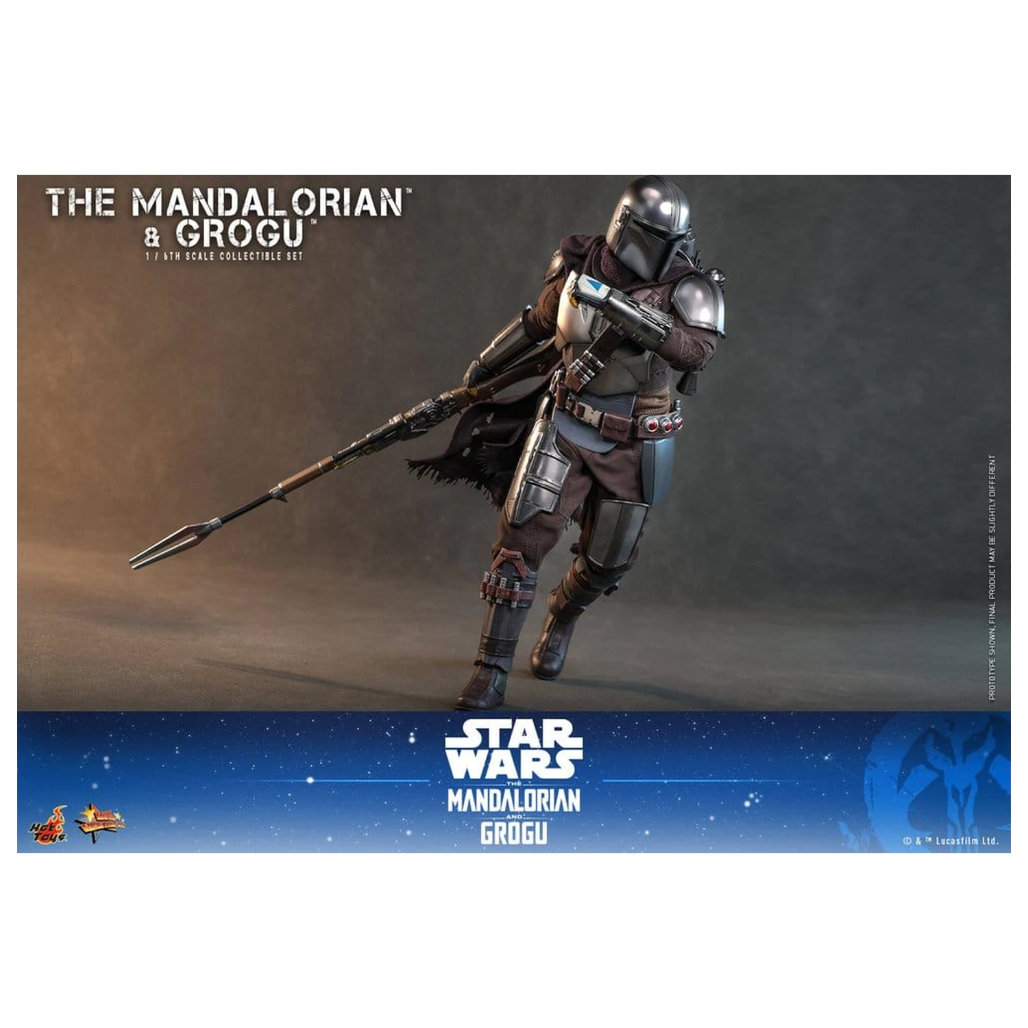 Star Wars: The Mandalorian & Grogu Movie Masterpiece akciófigura 1/6 The Mandalorian and Grogu 31 cm termékfotó