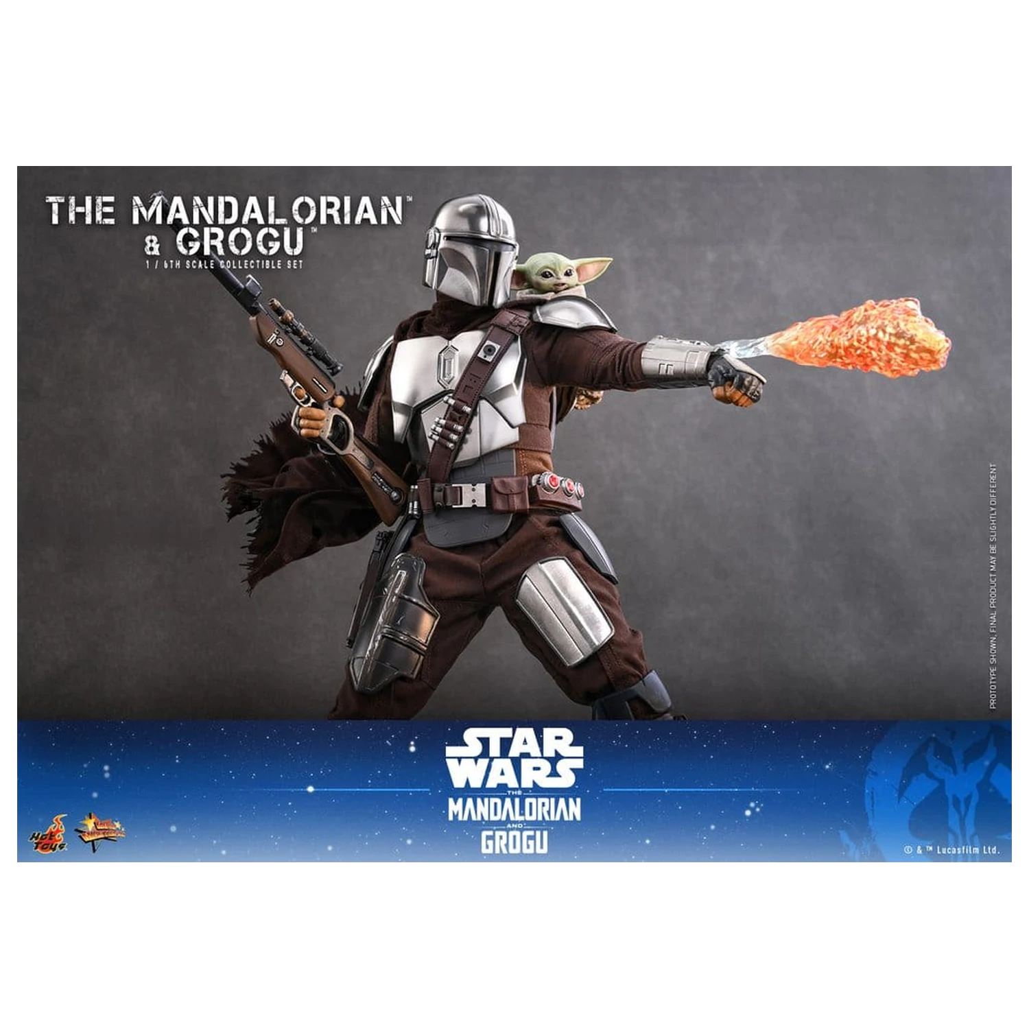 Star Wars: The Mandalorian & Grogu Movie Masterpiece akciófigura 1/6 The Mandalorian and Grogu 31 cm termékfotó
