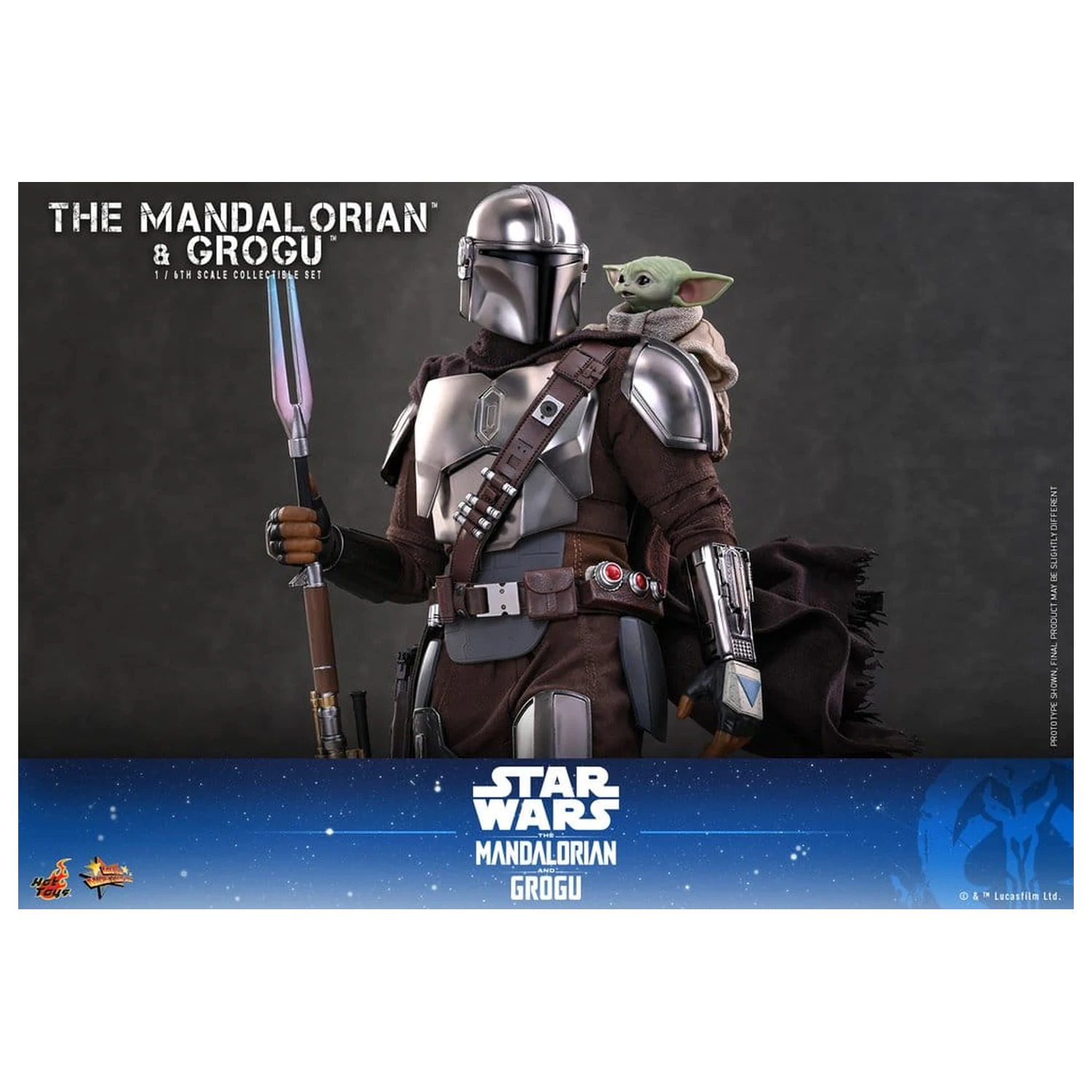 Star Wars: The Mandalorian & Grogu Movie Masterpiece akciófigura 1/6 The Mandalorian and Grogu 31 cm termékfotó