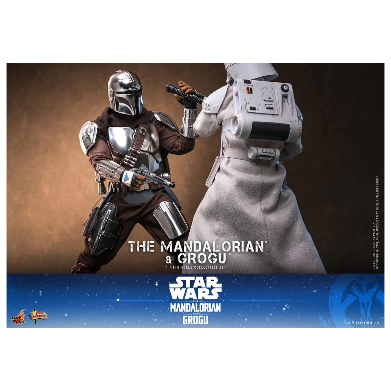 Star Wars: The Mandalorian & Grogu Movie Masterpiece akciófigura 1/6 The Mandalorian and Grogu 31 cm termékfotó