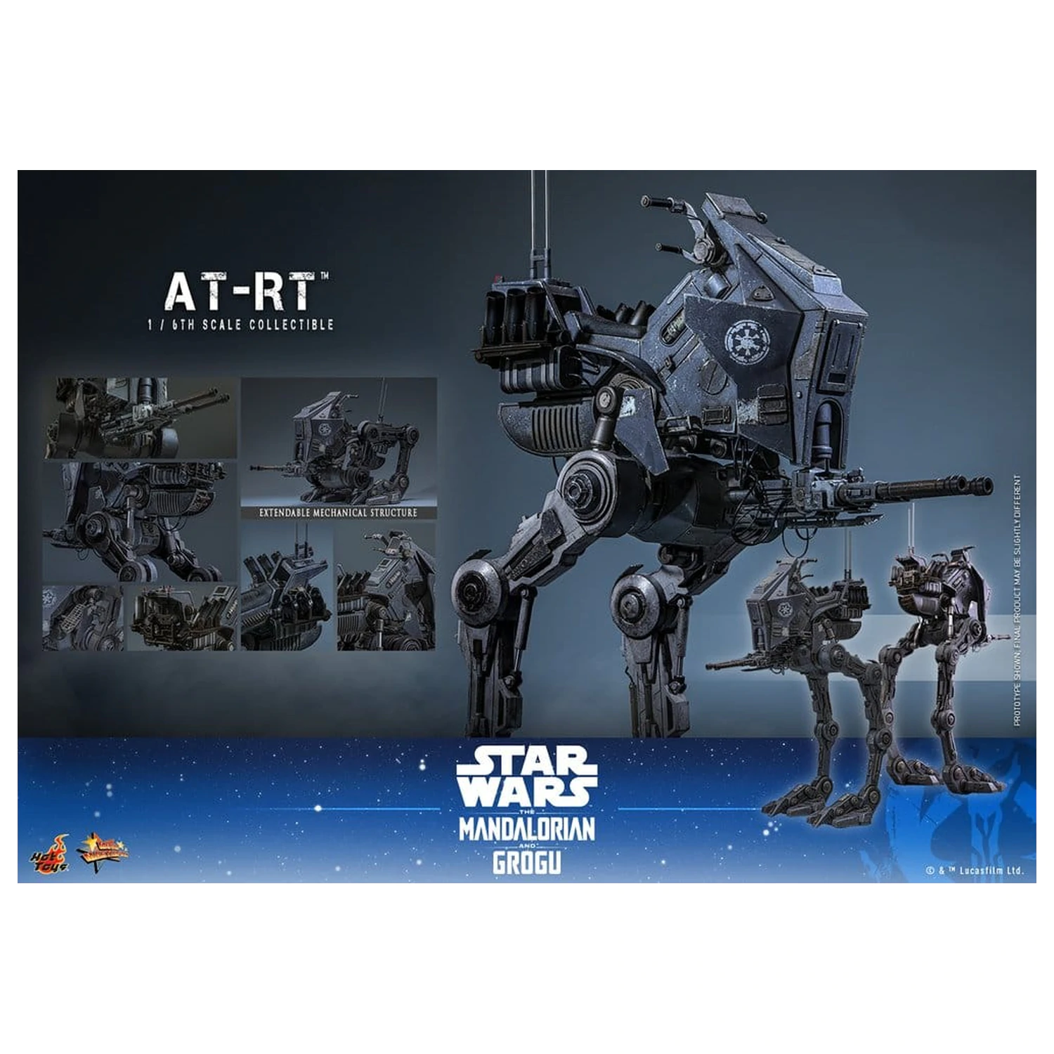 Star Wars: The Mandalorian & Grogu Movie Masterpiece jármű 1/6 AT-RT 60 cm termékfotó