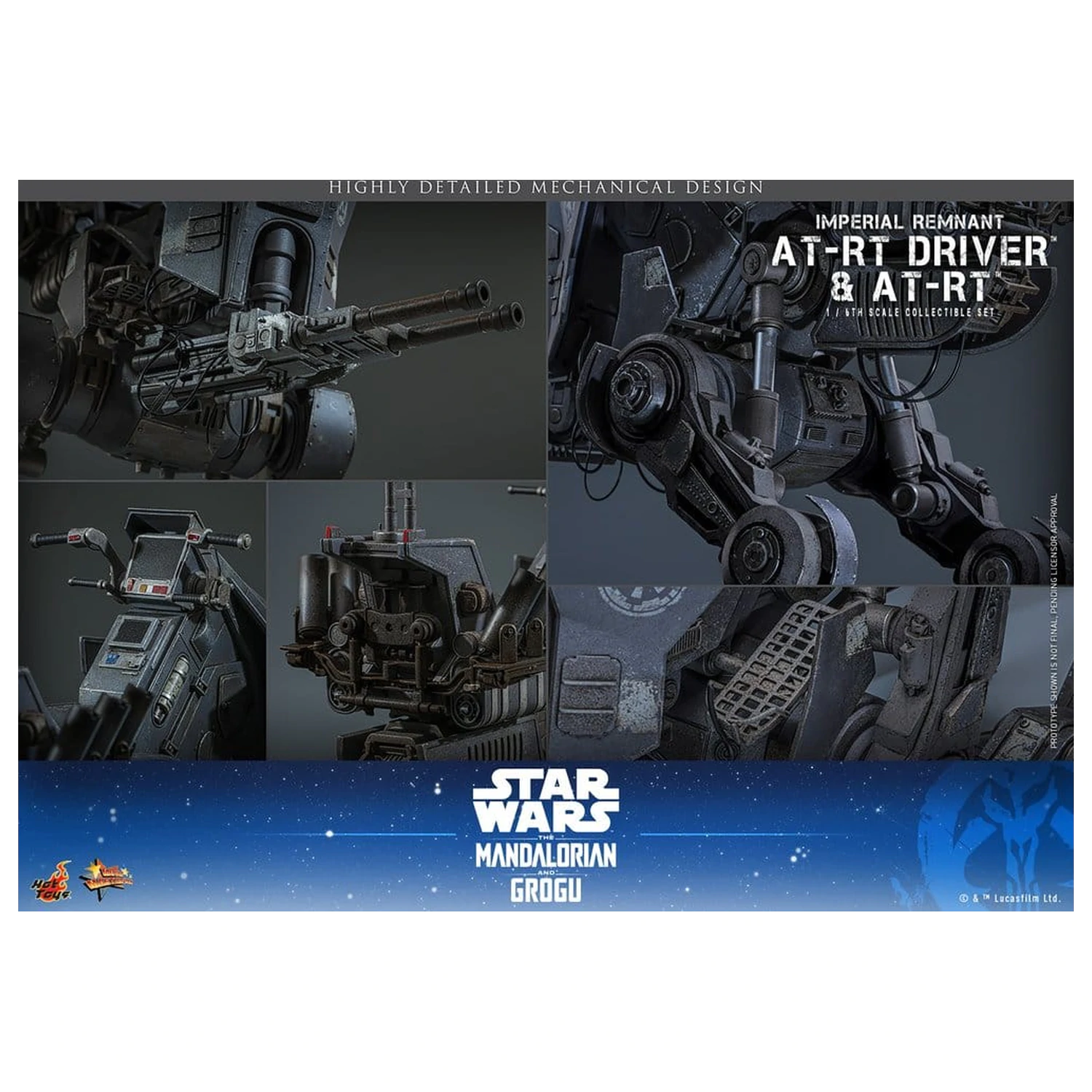 Star Wars: The Mandalorian & Grogu Movie Masterpiece jármű 1/6 AT-RT 60 cm termékfotó