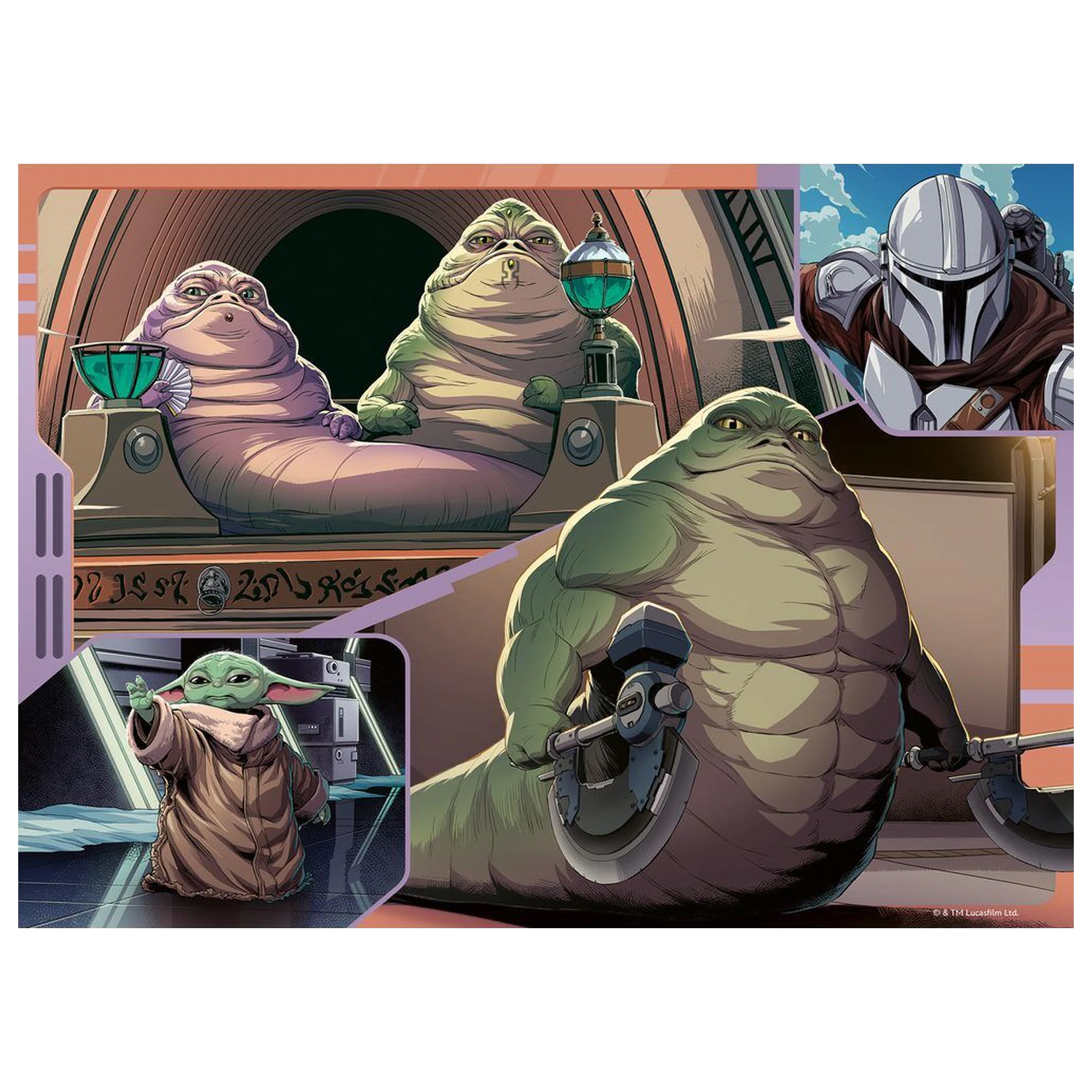 Star Wars The Mandalorian & Grogu puzzle 4x100db-os termékfotó