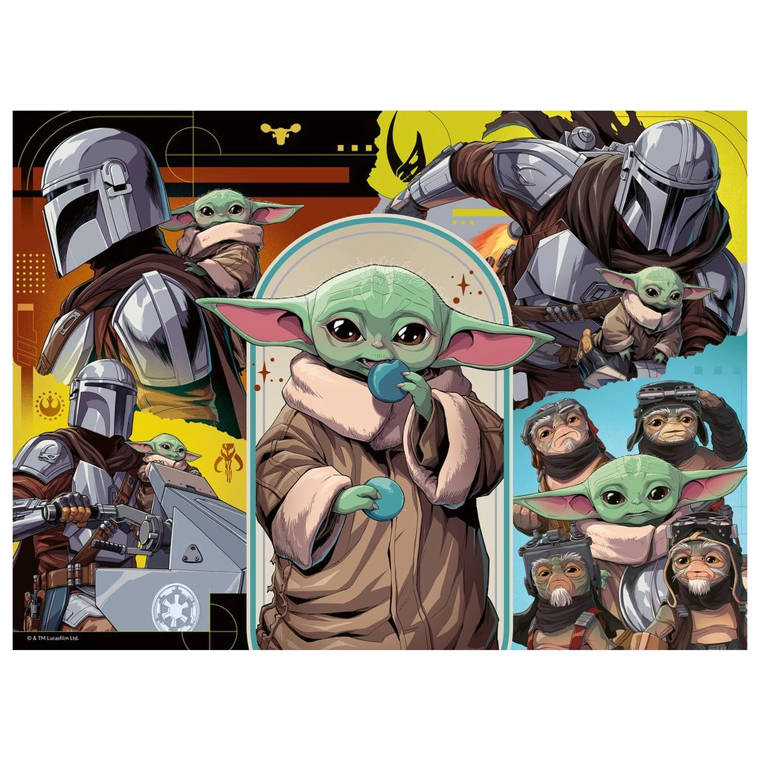 Star Wars The Mandalorian & Grogu XXL puzzle 100db-os termékfotó