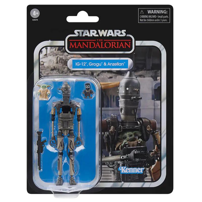 Star Wars The Mandalorian IG-12 Grogu & Anzellan figura 9,5cm termékfotó