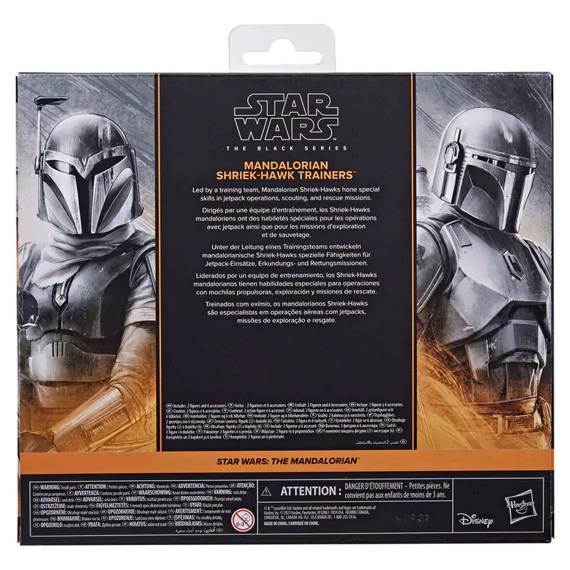 Star Wars The Mandalorian - Mandalorian & Shriek-Hawk Trainers 2db-os figura csomag 15cm termékfotó