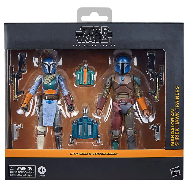 Star Wars The Mandalorian - Mandalorian & Shriek-Hawk Trainers 2db-os figura csomag 15cm termékfotó