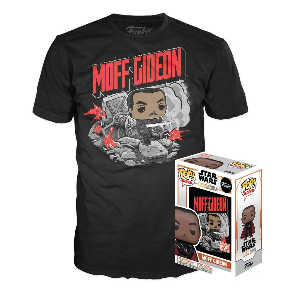 Star Wars The Mandalorian POP! &amp; Tee Box Moff Gideon figura és póló csomag termékfotó