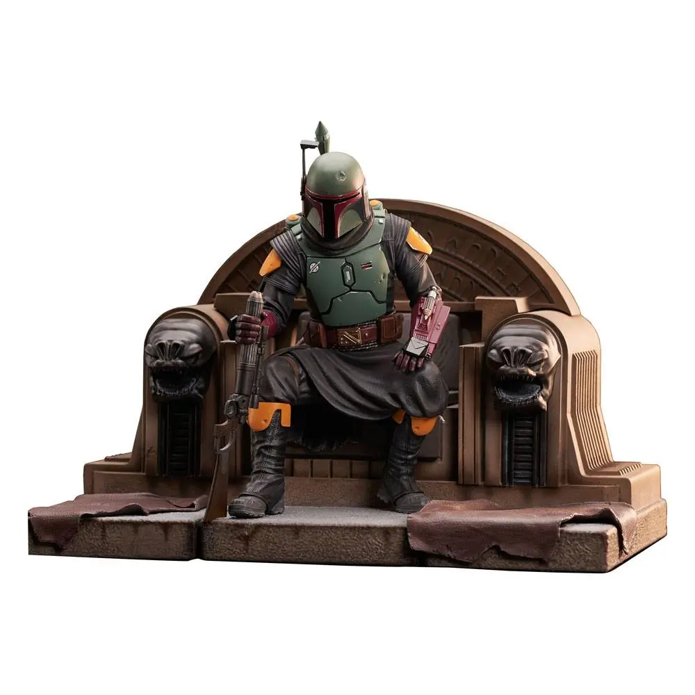 Star Wars: The Mandalorian Premier Colletion 1/7 Boba Fett on Throne szobor figura 24 cm termékfotó