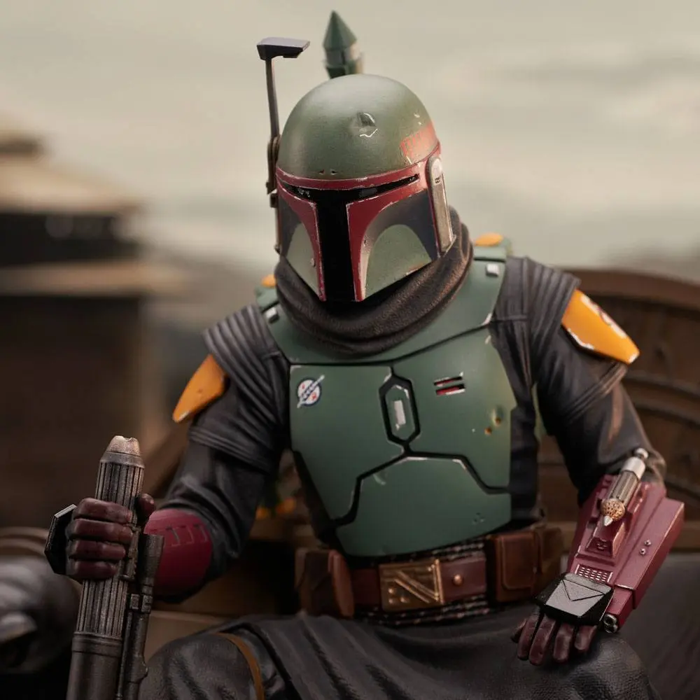 Star Wars: The Mandalorian Premier Colletion 1/7 Boba Fett on Throne szobor figura 24 cm termékfotó