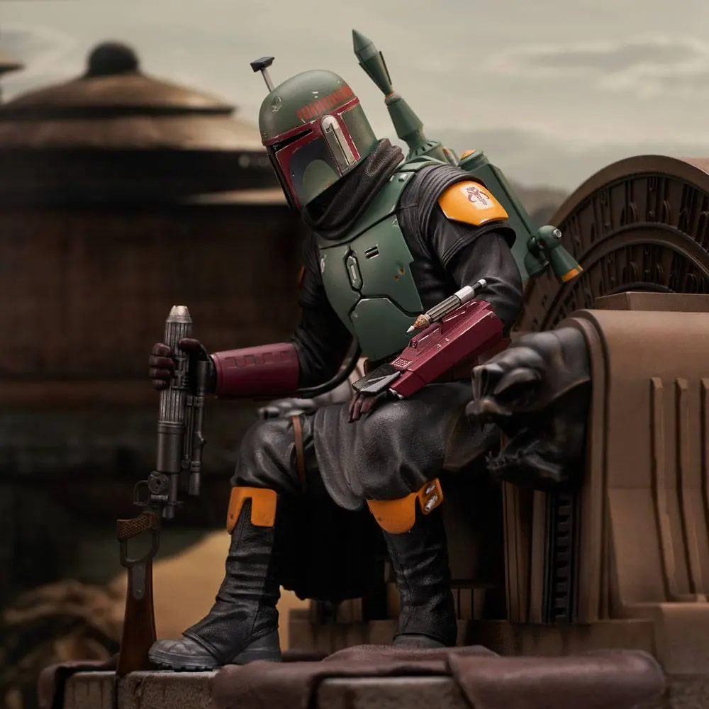 Star Wars: The Mandalorian Premier Colletion 1/7 Boba Fett on Throne szobor figura 24 cm termékfotó