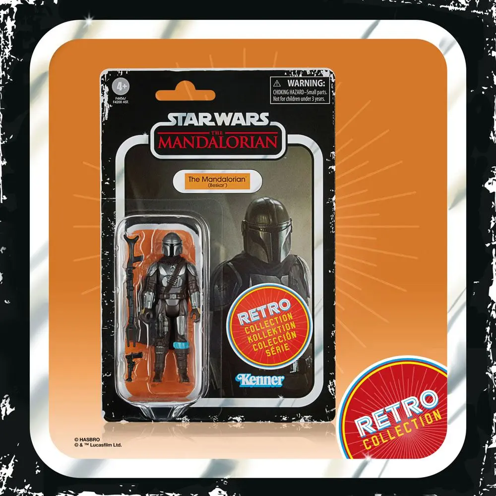 Star Wars The Mandalorian Retro Collection 2022 The Mandalorian (Beskar) akciófigura 10 cm termékfotó