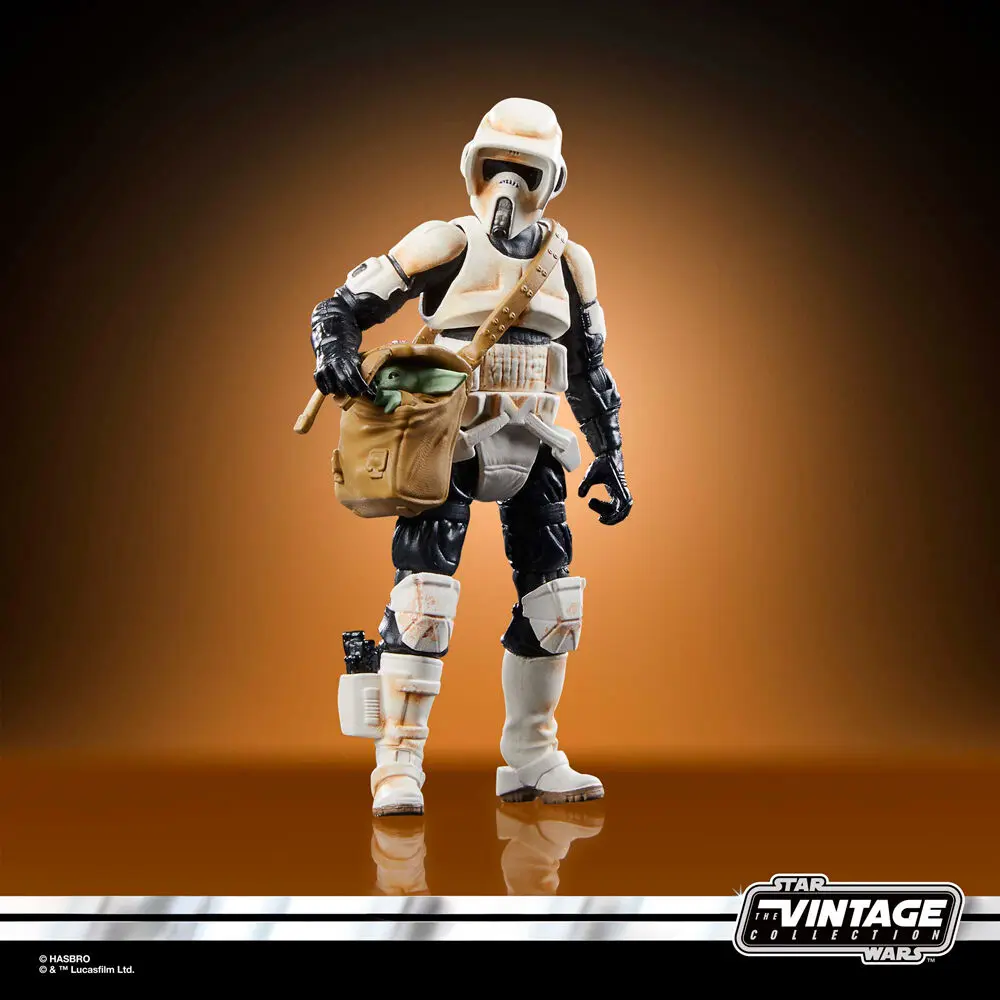 Star Wars the Mandalorian Speeder Bike Scout Trooper & Grogu figura 9cm termékfotó