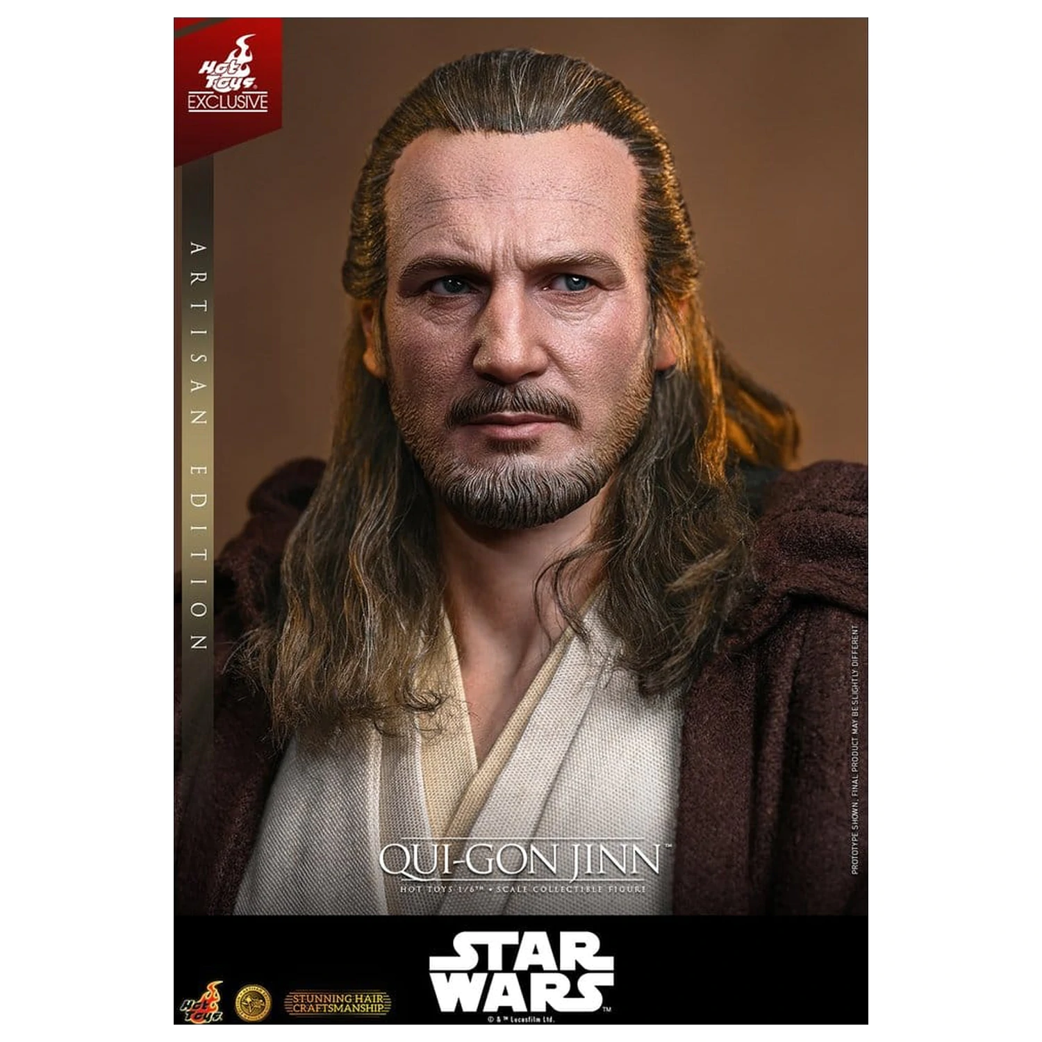 Star Wars: The Phantom Menace Movie Masterpiece 1/6 Qui-Gon Jinn (Artisan Edition) akciófigura 32 cm termékfotó