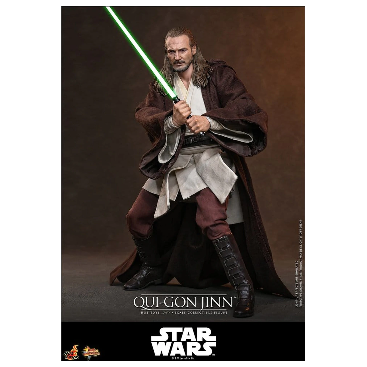 Star Wars: The Phantom Menace Movie Masterpiece 1/6 Qui-Gon Jinn (Artisan Edition) akciófigura 32 cm termékfotó