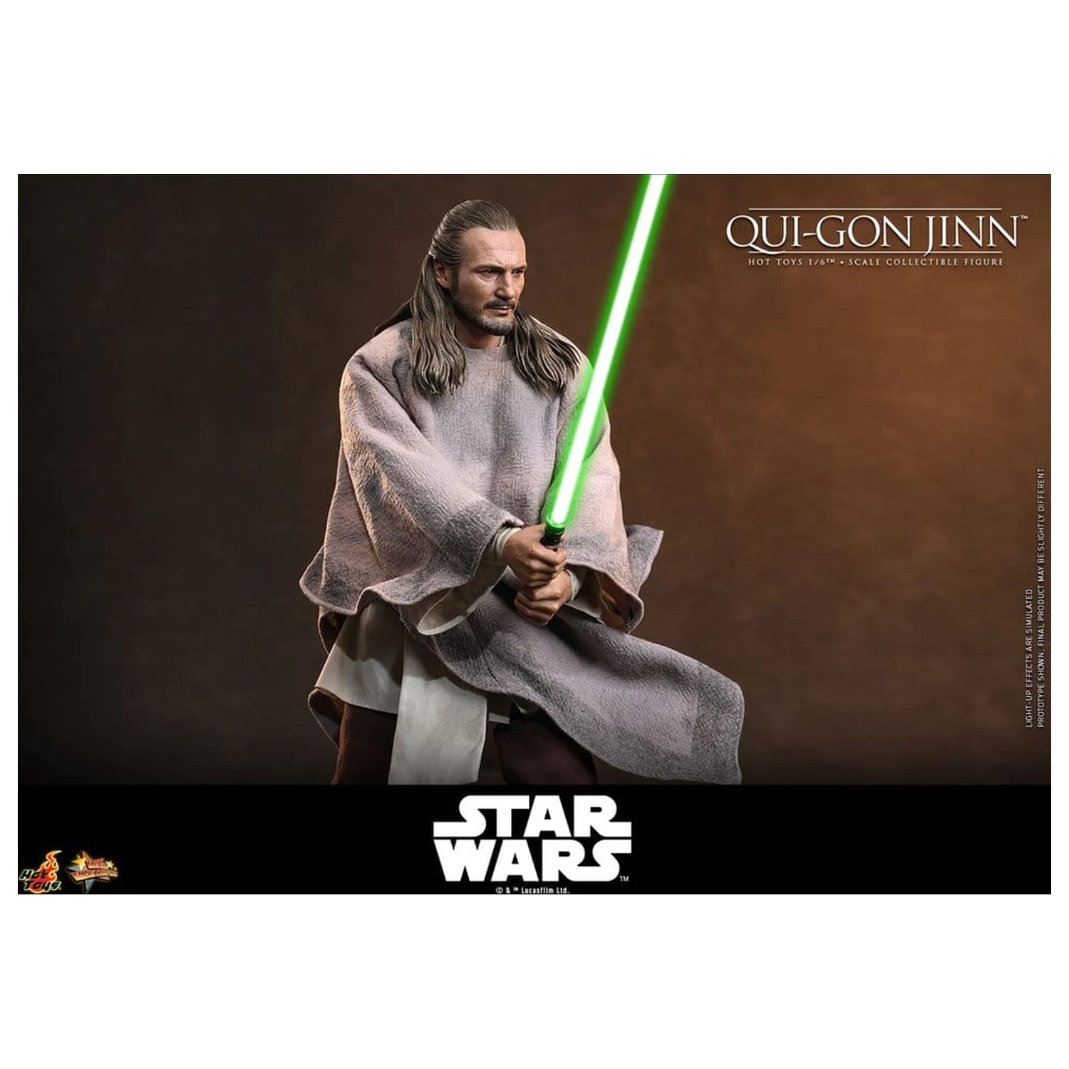 Star Wars: The Phantom Menace Movie Masterpiece 1/6 Qui-Gon Jinn (Artisan Edition) akciófigura 32 cm termékfotó