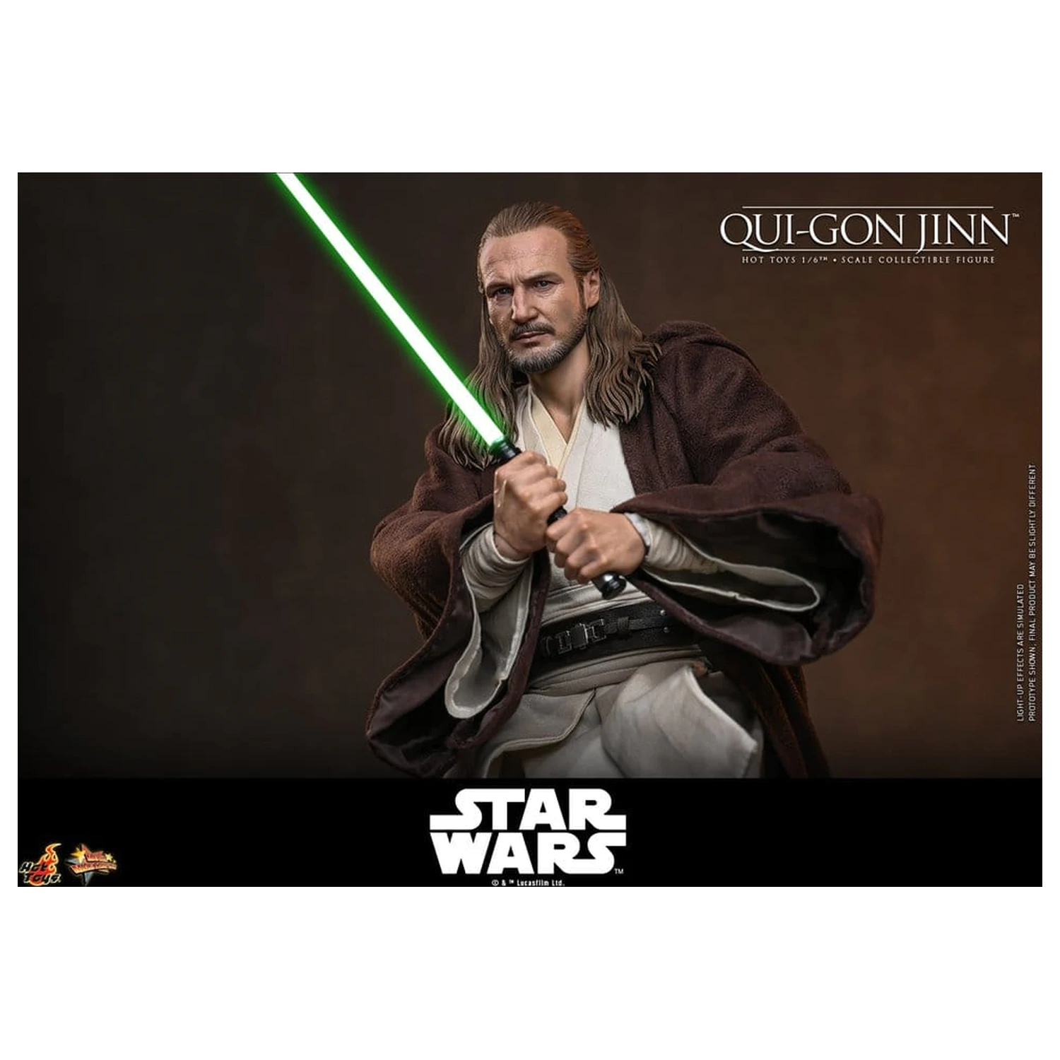 Star Wars: The Phantom Menace Movie Masterpiece 1/6 Qui-Gon Jinn (Artisan Edition) akciófigura 32 cm termékfotó