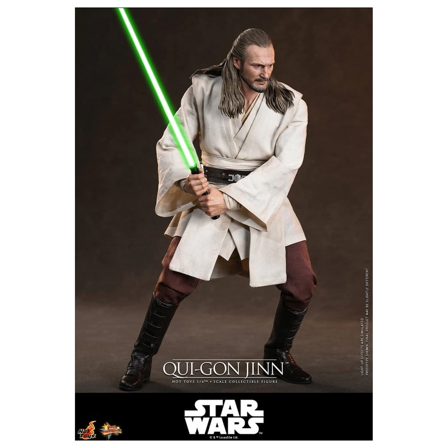 Star Wars: The Phantom Menace Movie Masterpiece 1/6 Qui-Gon Jinn (Artisan Edition) akciófigura 32 cm termékfotó