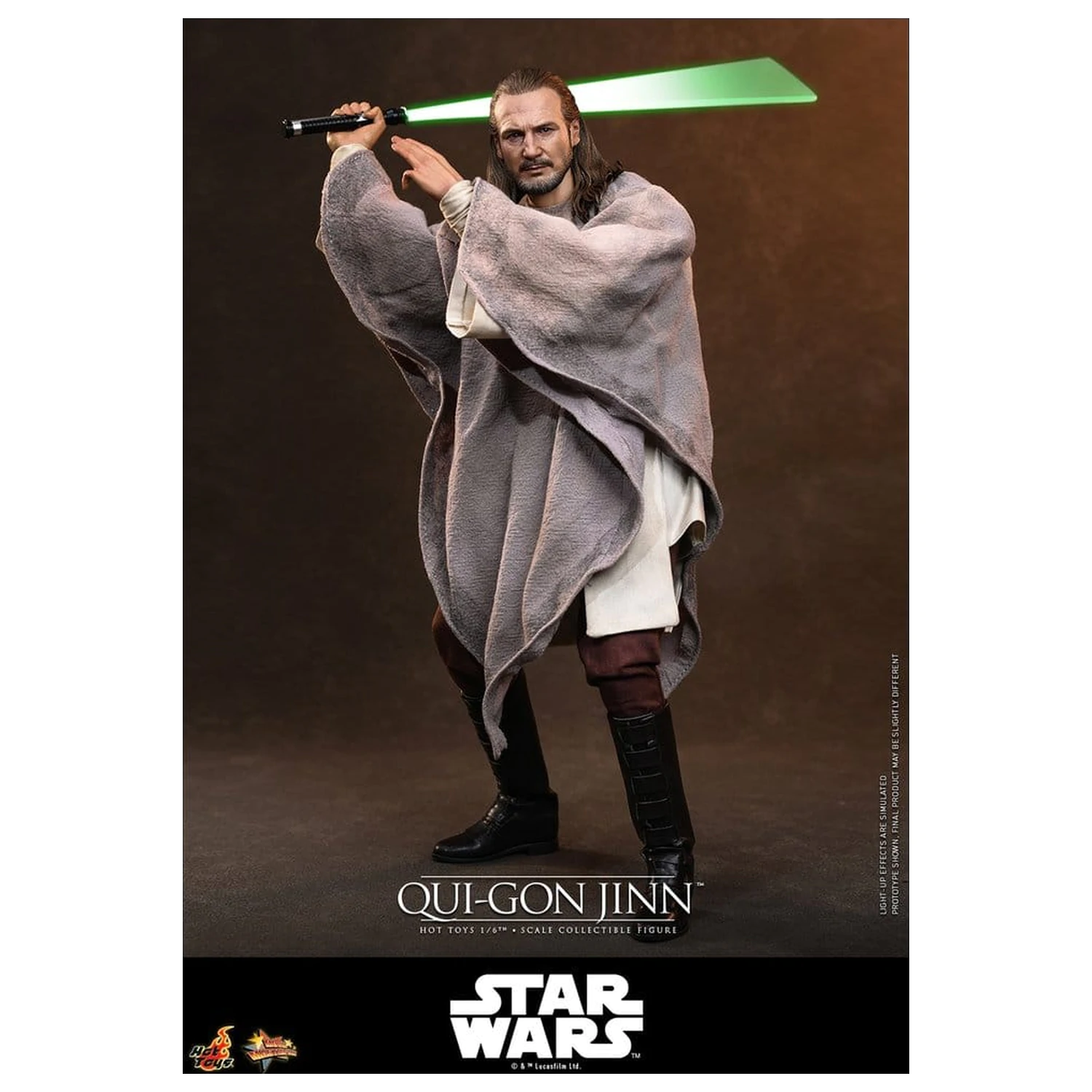 Star Wars: The Phantom Menace Movie Masterpiece 1/6 Qui-Gon Jinn (Artisan Edition) akciófigura 32 cm termékfotó