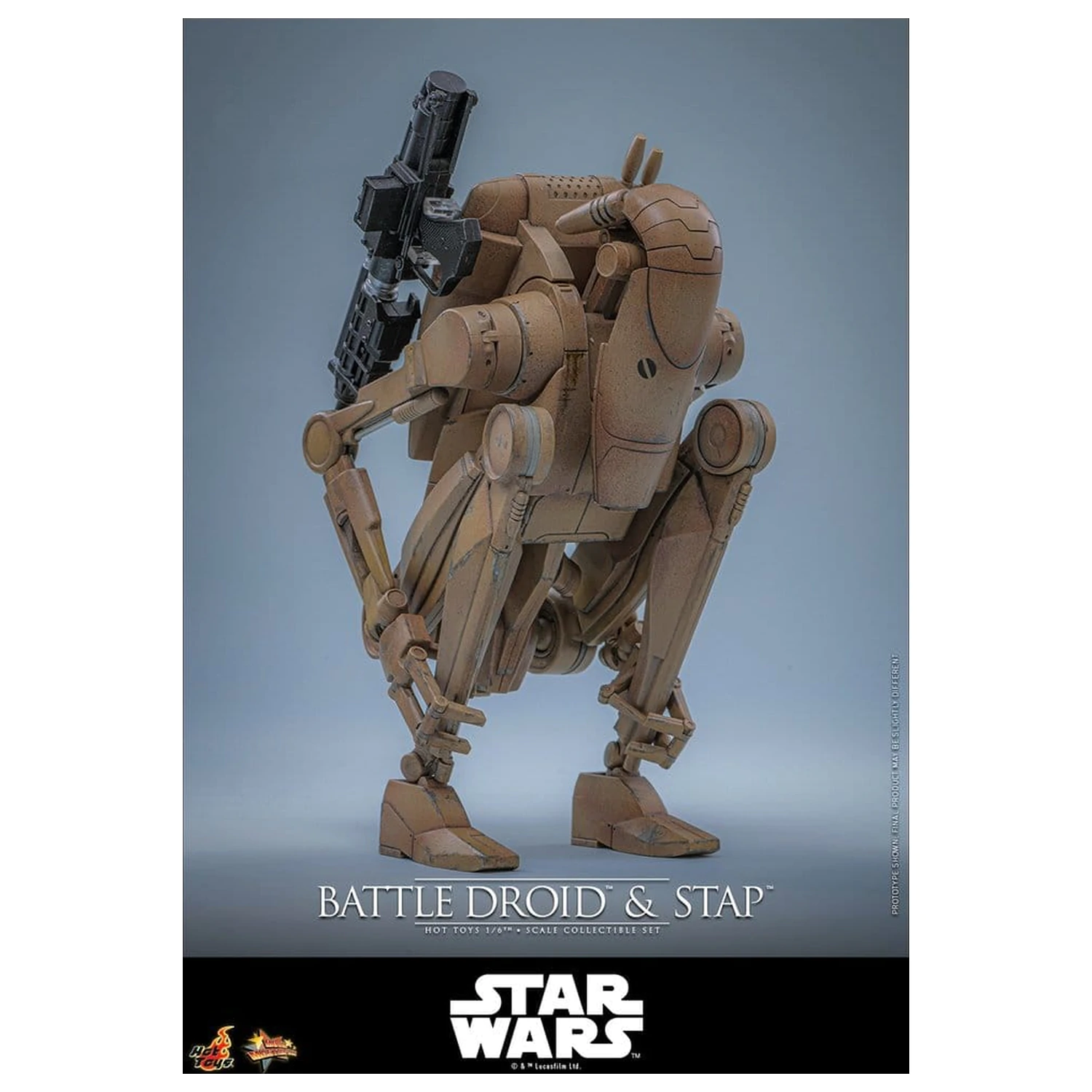 Star Wars: The Phantom Menace Movie Masterpiece akciófigura csomag 1/6 Battle Droid & STAP 32 cm termékfotó
