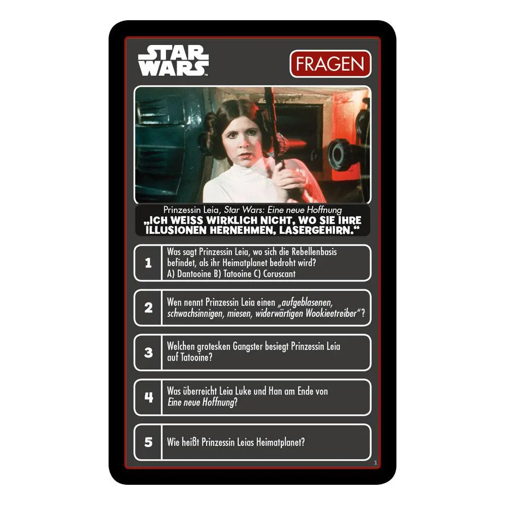 Star Wars Top Trumps Quiz Német nyelvű kártyajáték termékfotó