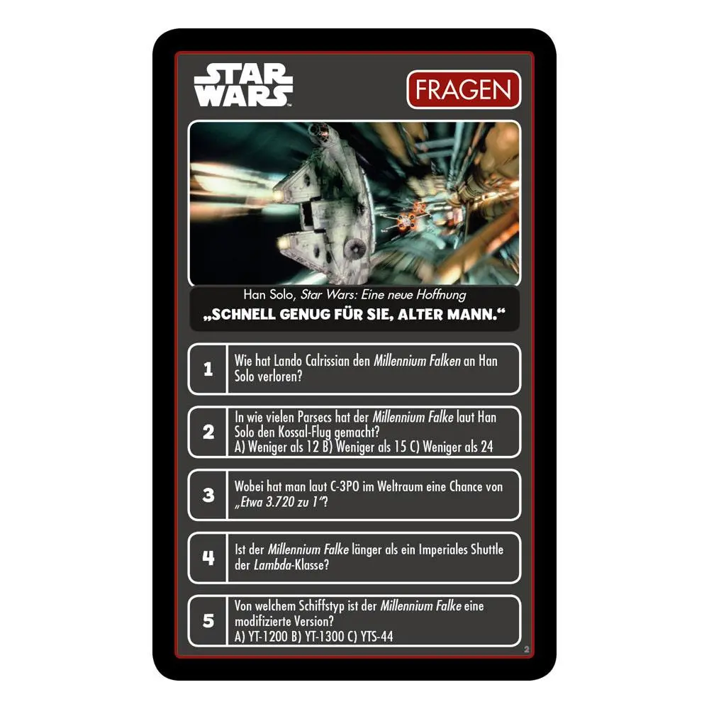 Star Wars Top Trumps Quiz Német nyelvű kártyajáték termékfotó