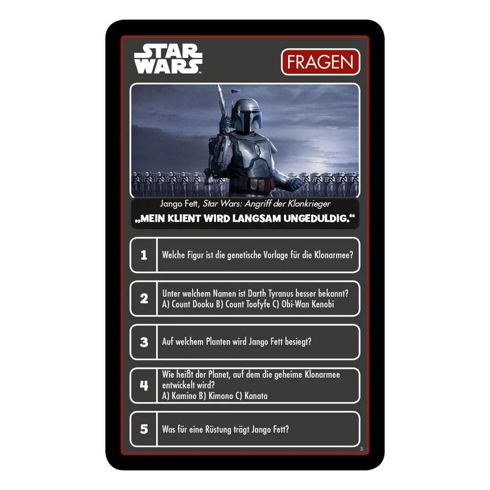 Star Wars Top Trumps Quiz Német nyelvű kártyajáték termékfotó