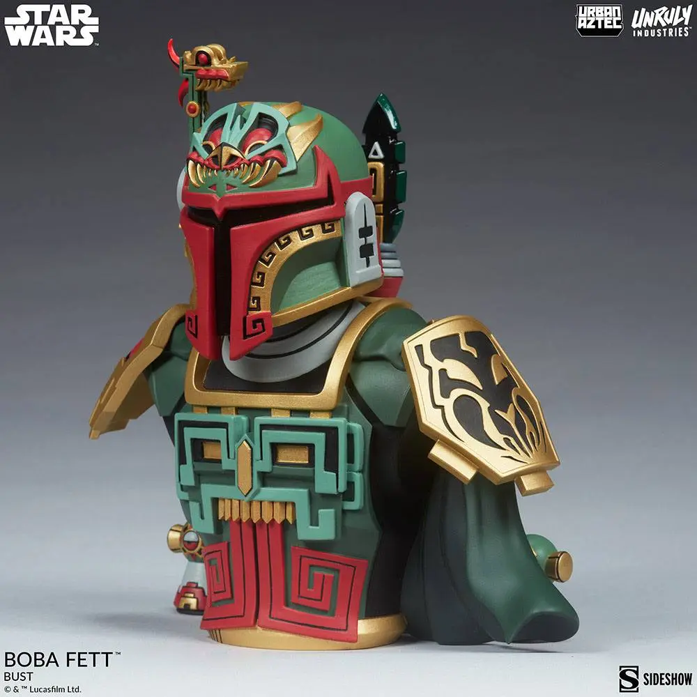 Star Wars Urban Aztec Boba Fett by Jesse Hernandez Vinyl mellszobor figura 20 cm termékfotó