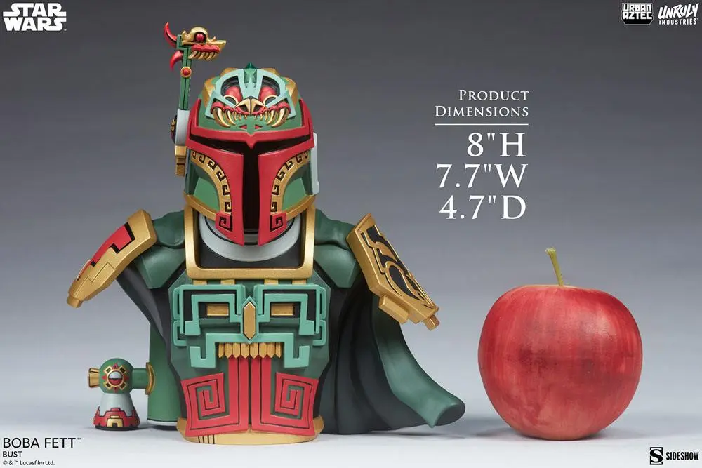 Star Wars Urban Aztec Boba Fett by Jesse Hernandez Vinyl mellszobor figura 20 cm termékfotó